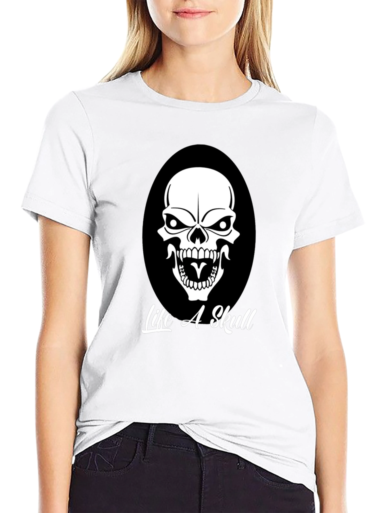 Life A Skull Black Graphic Tee for Men