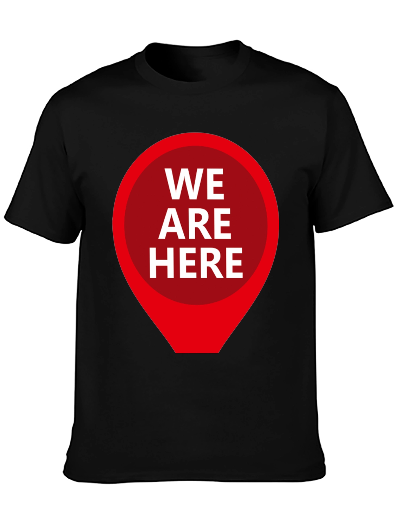 We Are Here Graphic Tee - Black