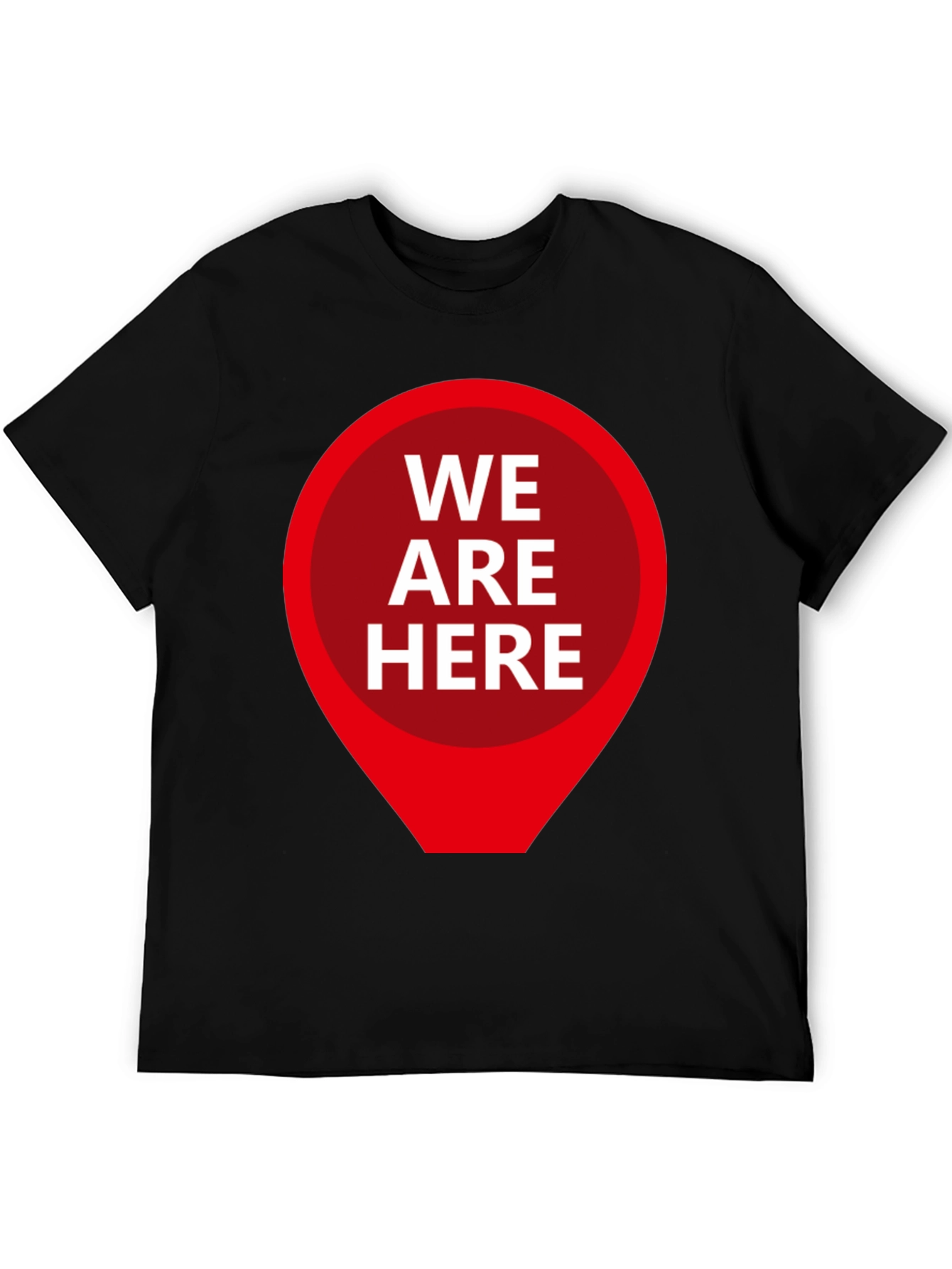 We Are Here Graphic Tee - Black