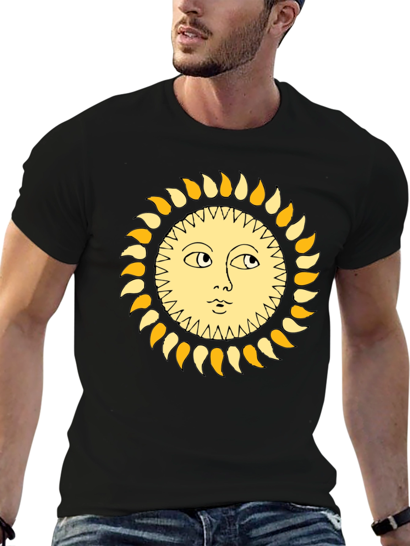 Sun Graphic Black T-Shirt