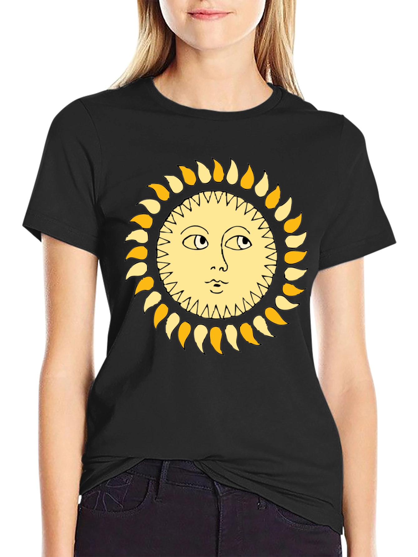 Sun Graphic Black T-Shirt