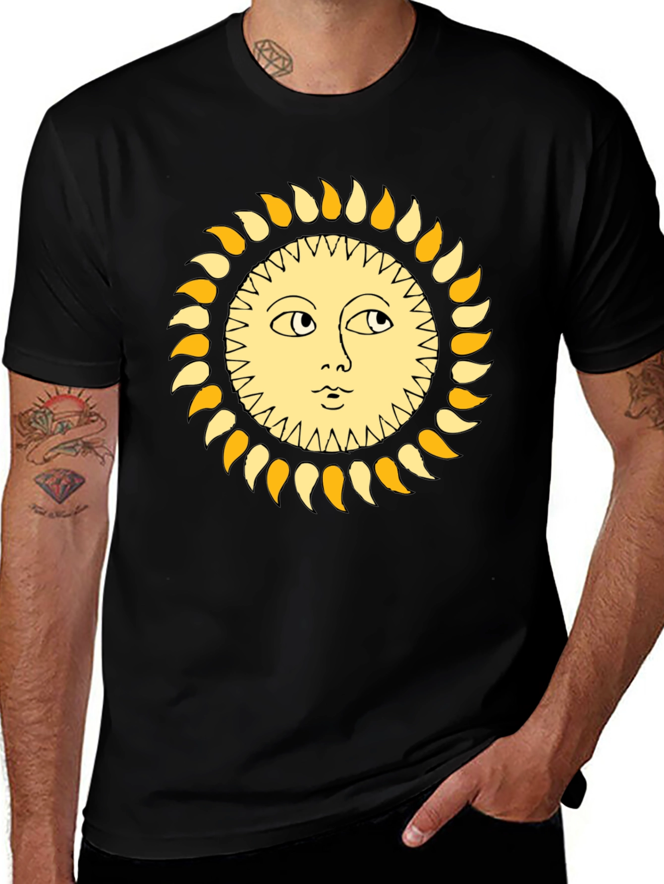 Sun Graphic Black T-Shirt