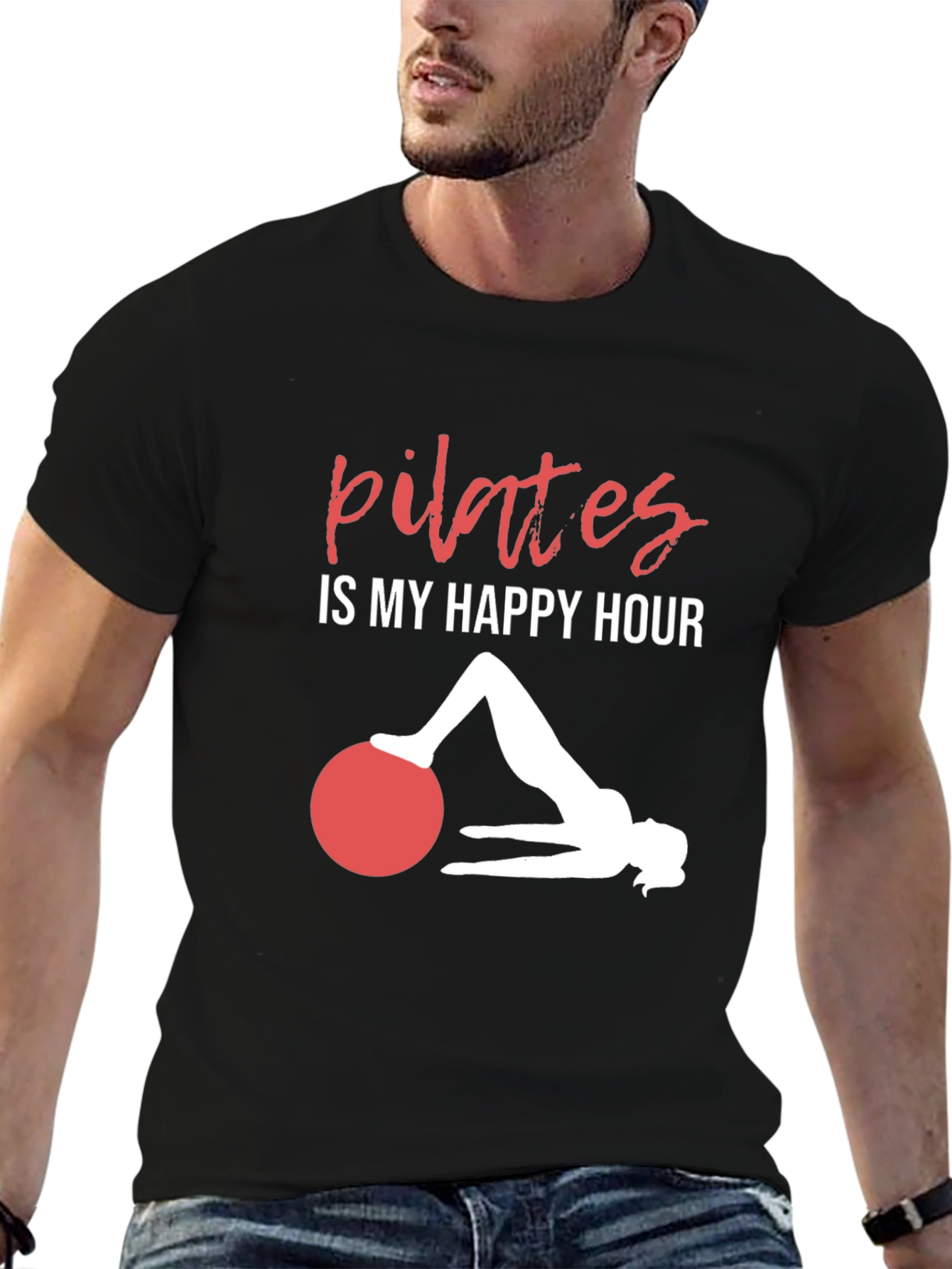 Pilates Is My Happy Hour T-Shirt Workout Tee