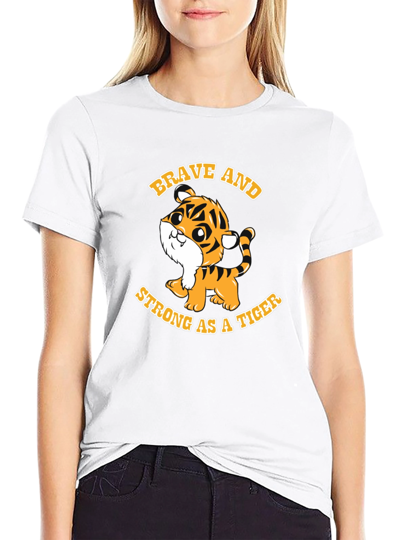 Brave Tiger Graphic Tee - Soft Cotton Blend