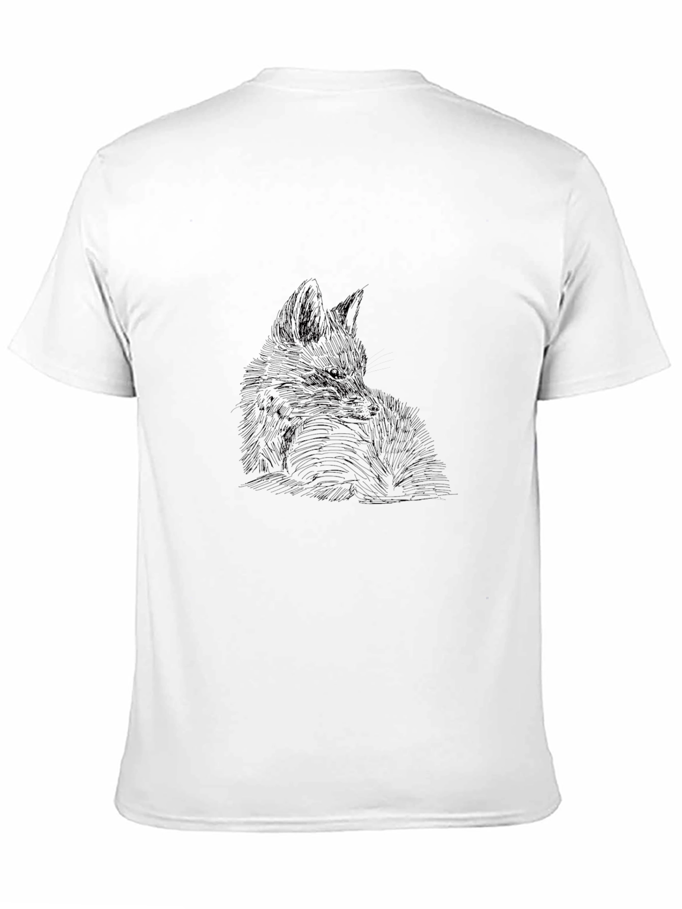 Black Fox Sketch Graphic T-Shirt