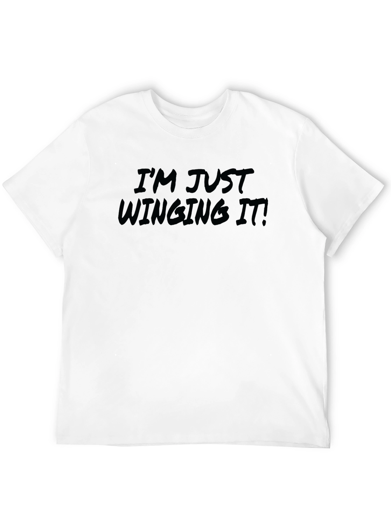 Im Just Winging It! Mens Black T-Shirt
