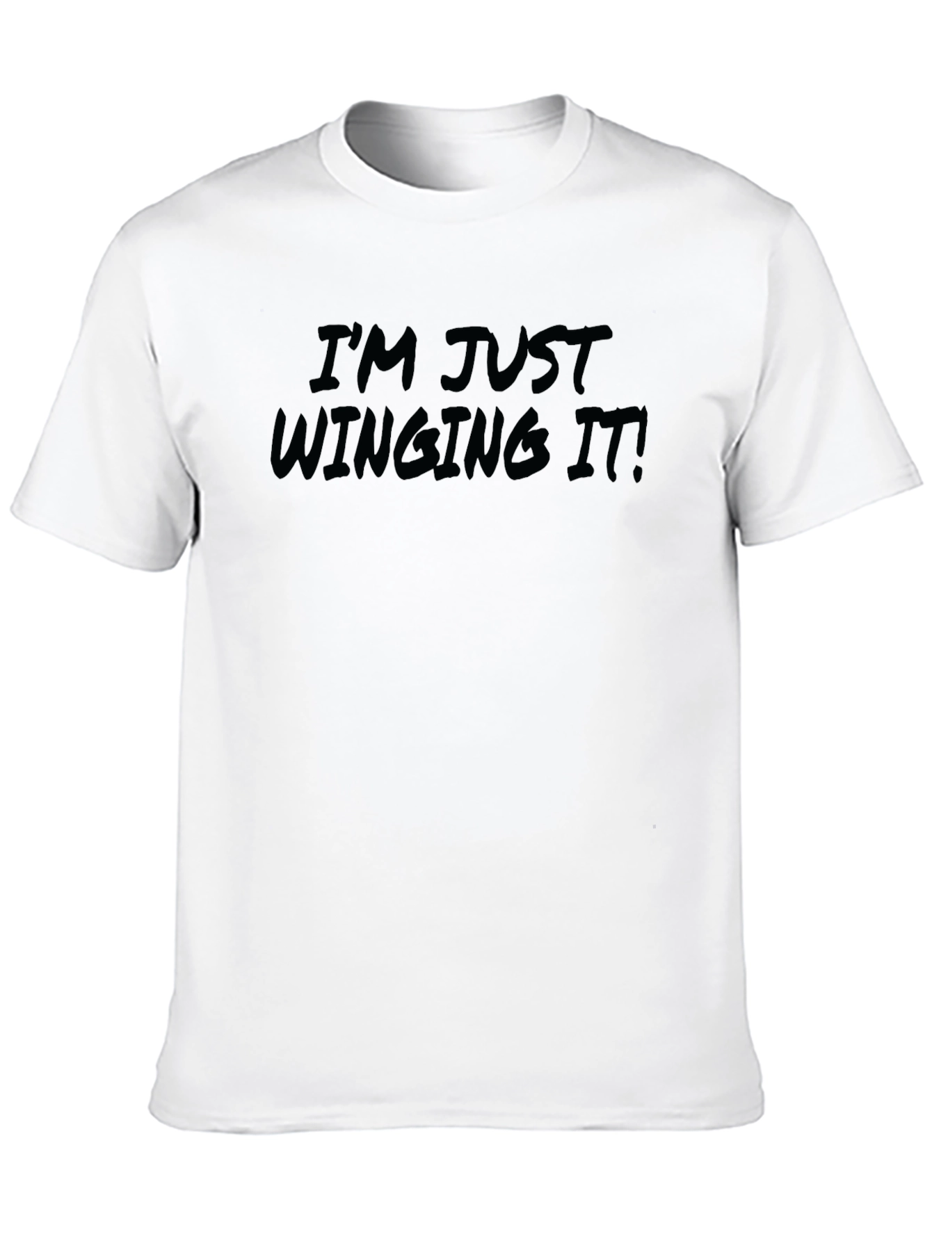 Im Just Winging It! Mens Black T-Shirt