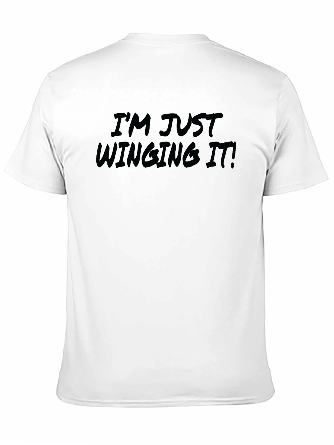Im Just Winging It! Mens Black T-Shirt