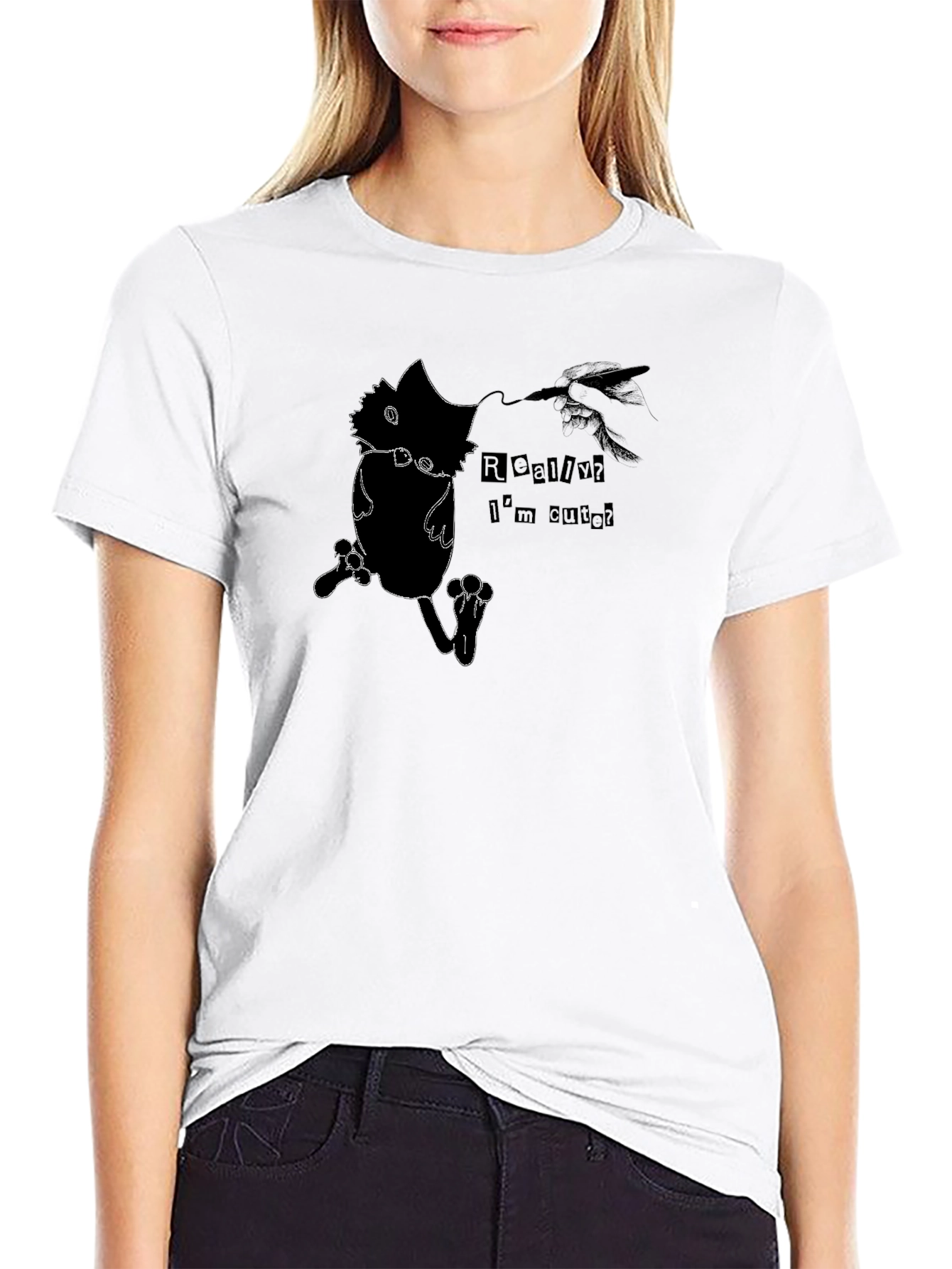 Cute Cat T-Shirt - Really? Im Cute!
