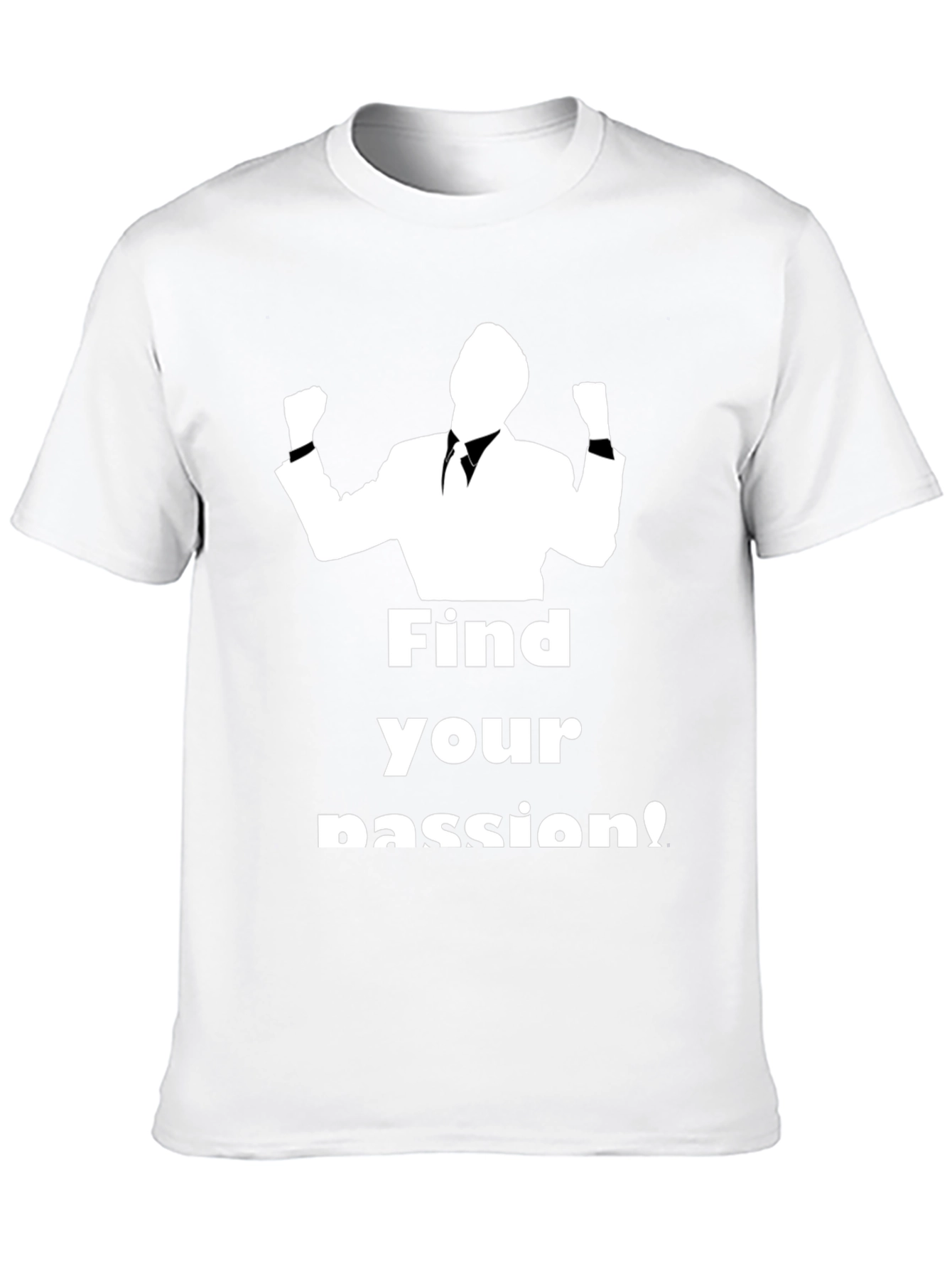 Find Your Passion Black Graphic T-Shirt