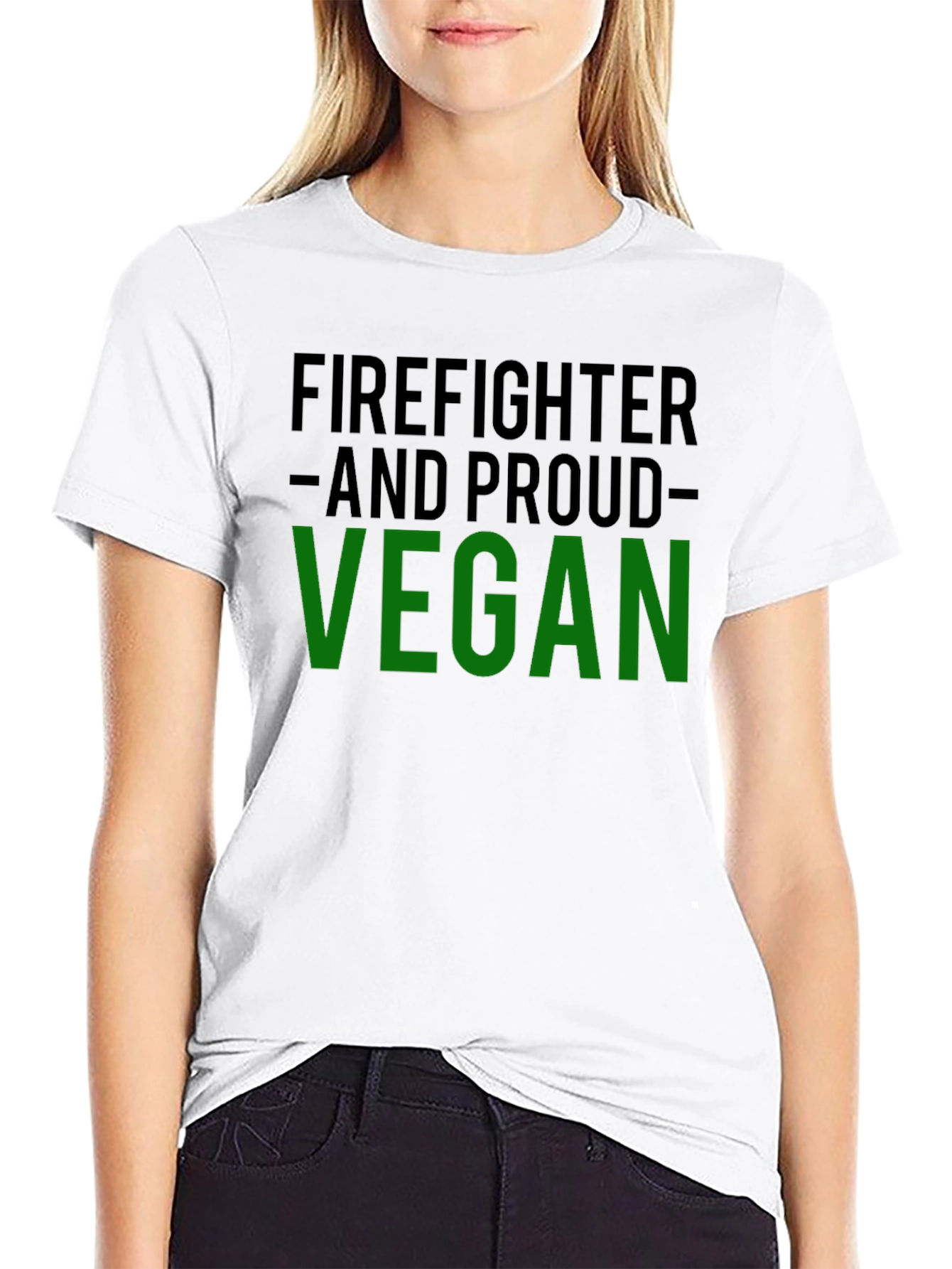 Firefighter and Proud Vegan Graphic Tee
