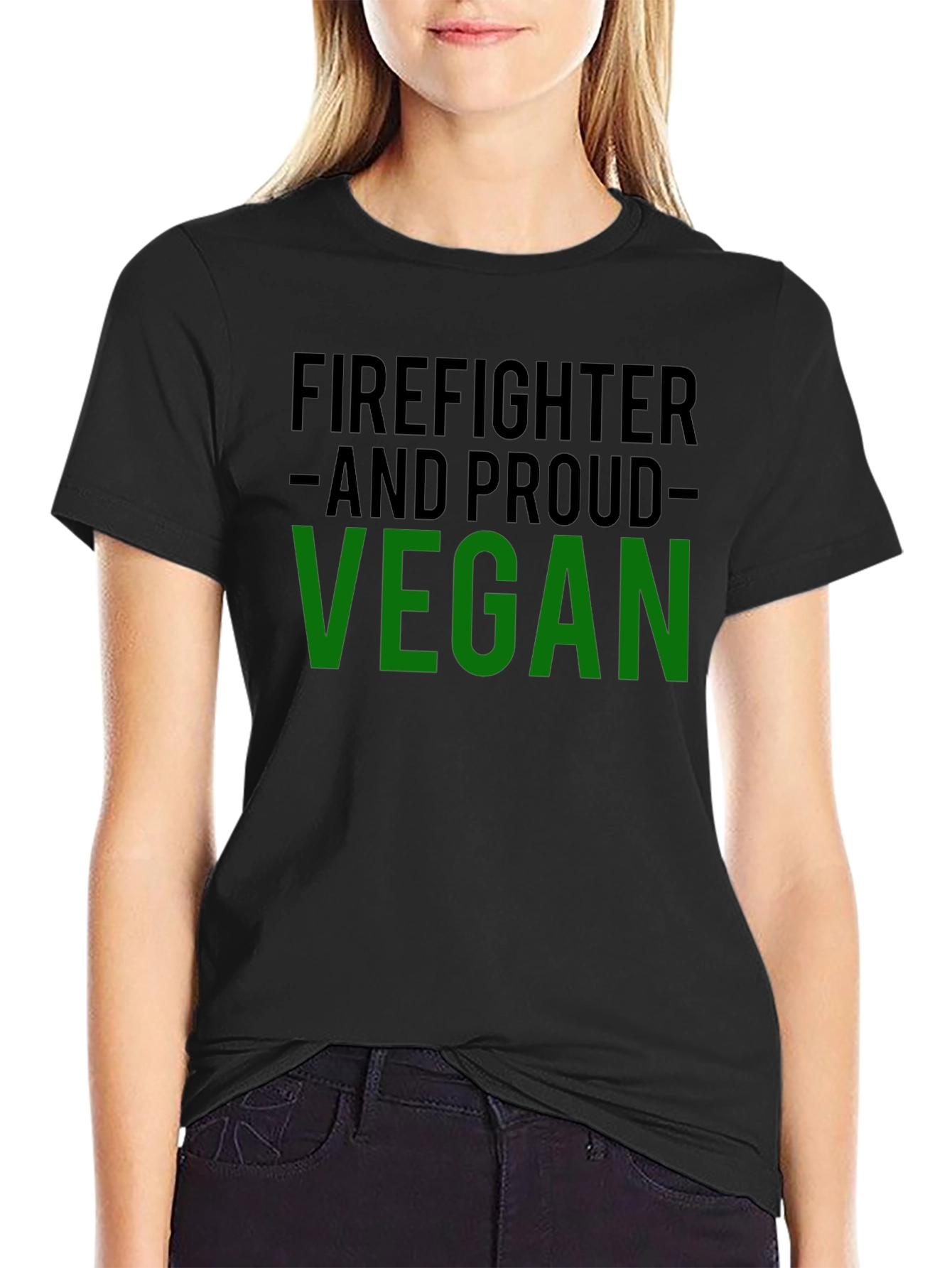 Firefighter and Proud Vegan Graphic Tee
