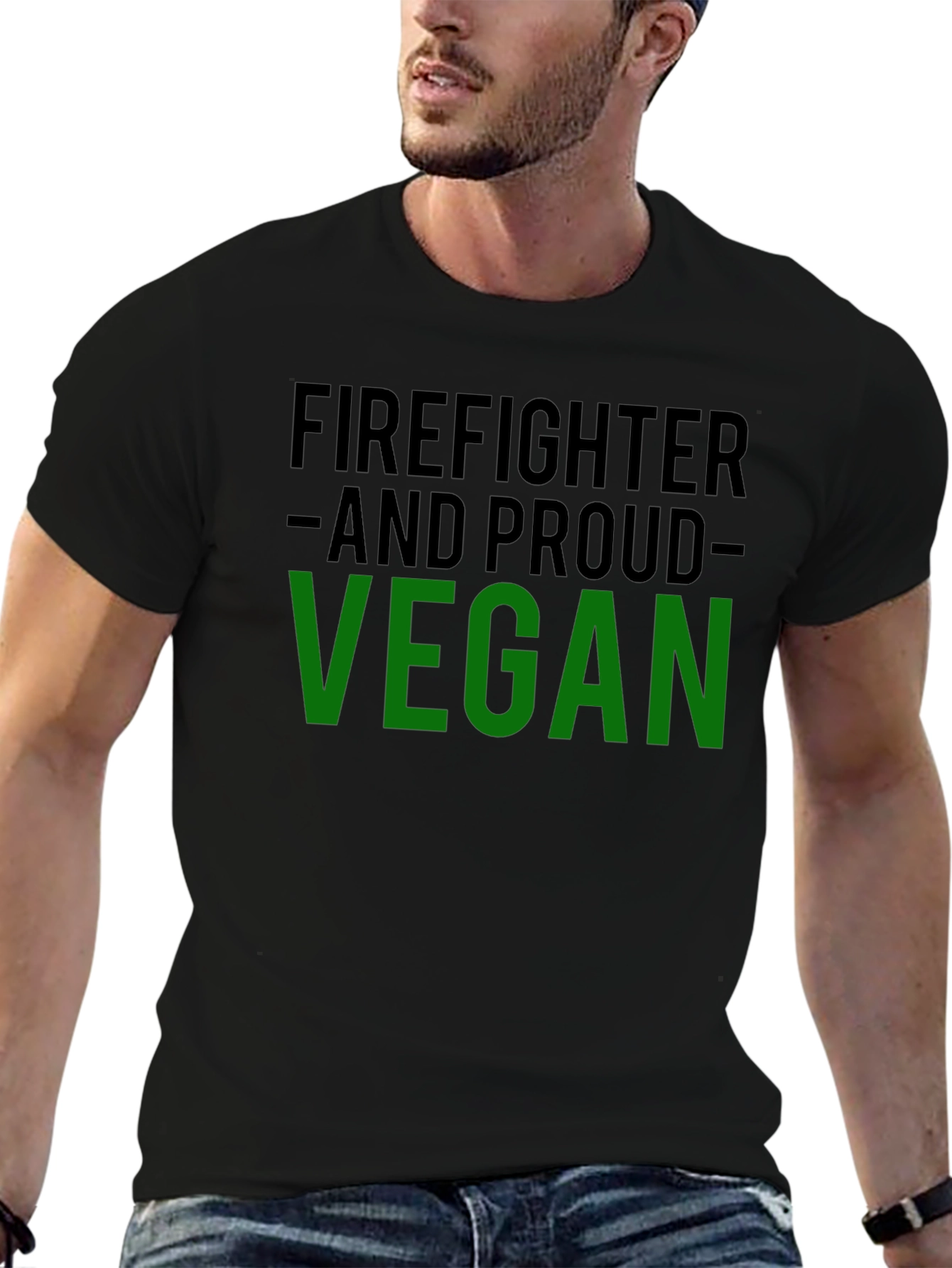 Firefighter and Proud Vegan Graphic Tee