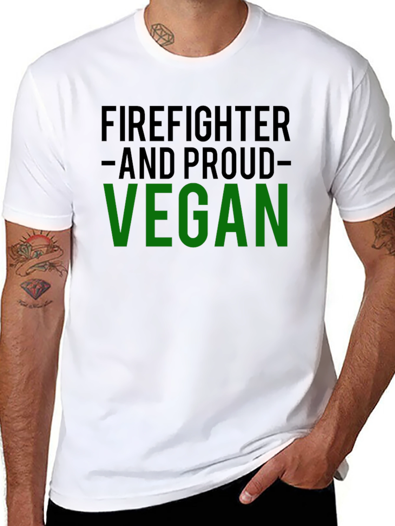 Firefighter and Proud Vegan Graphic Tee