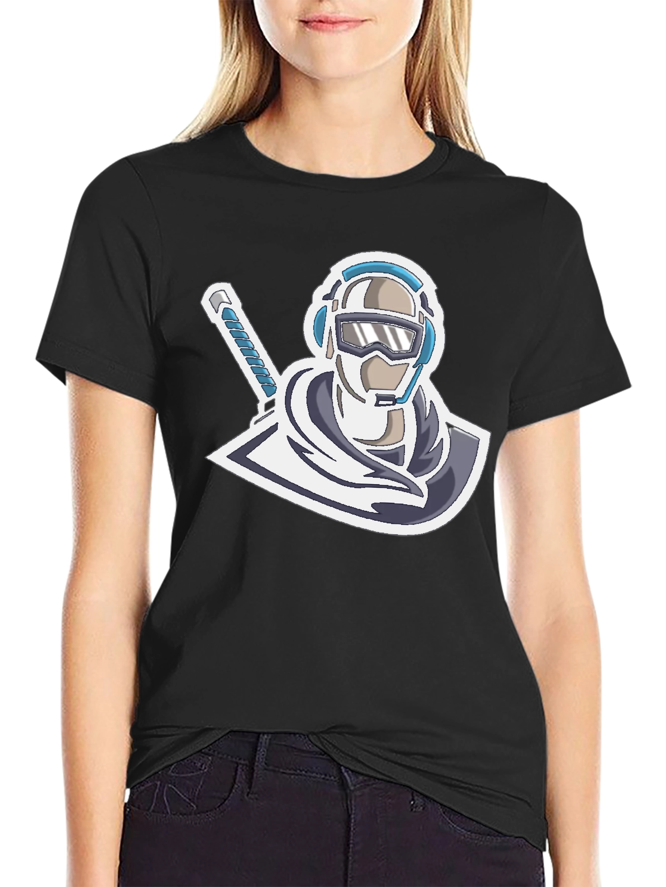 Cool Gamer Logo T-Shirt - Black Cotton Blend