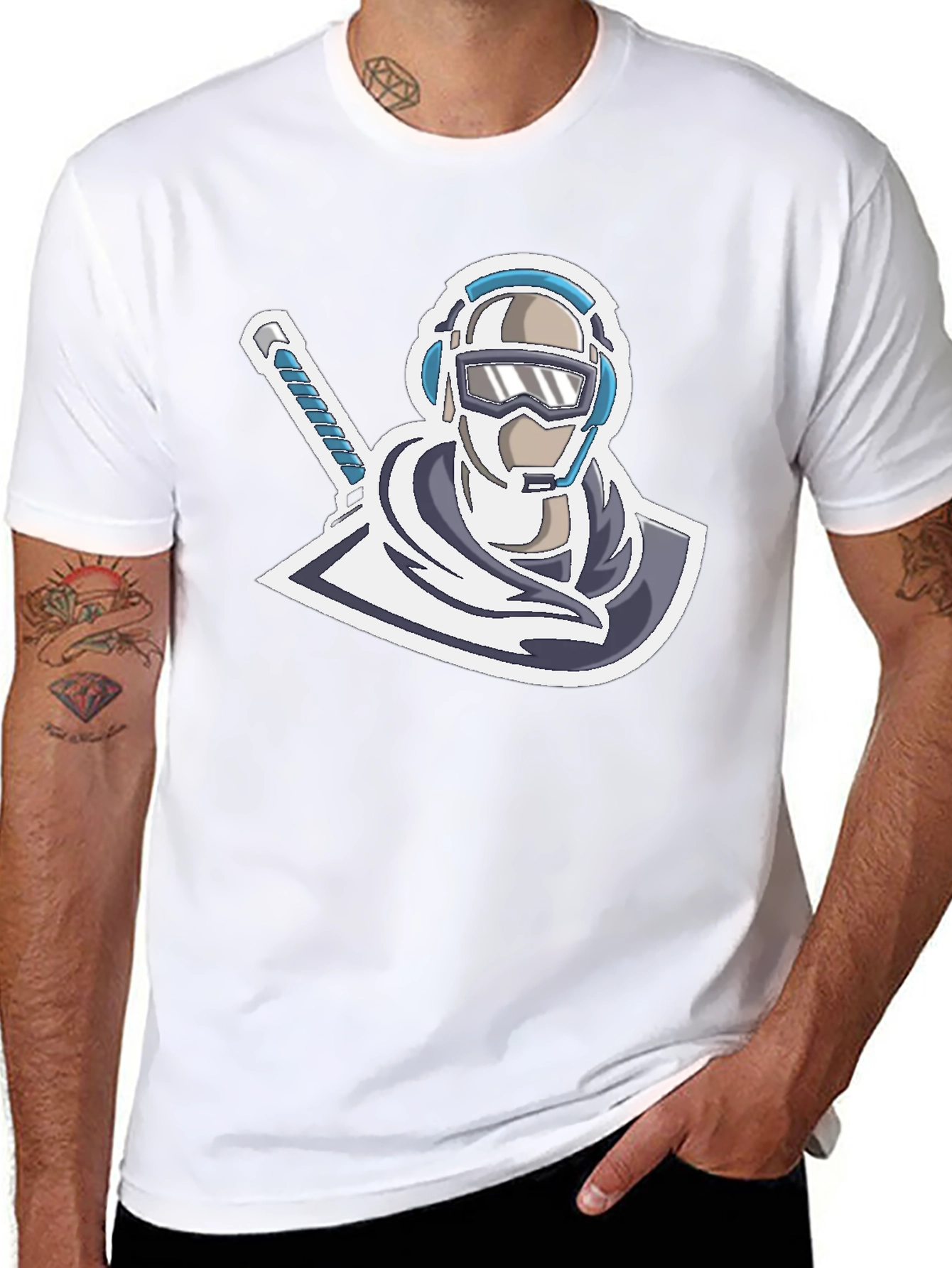Cool Gamer Logo T-Shirt - Black Cotton Blend