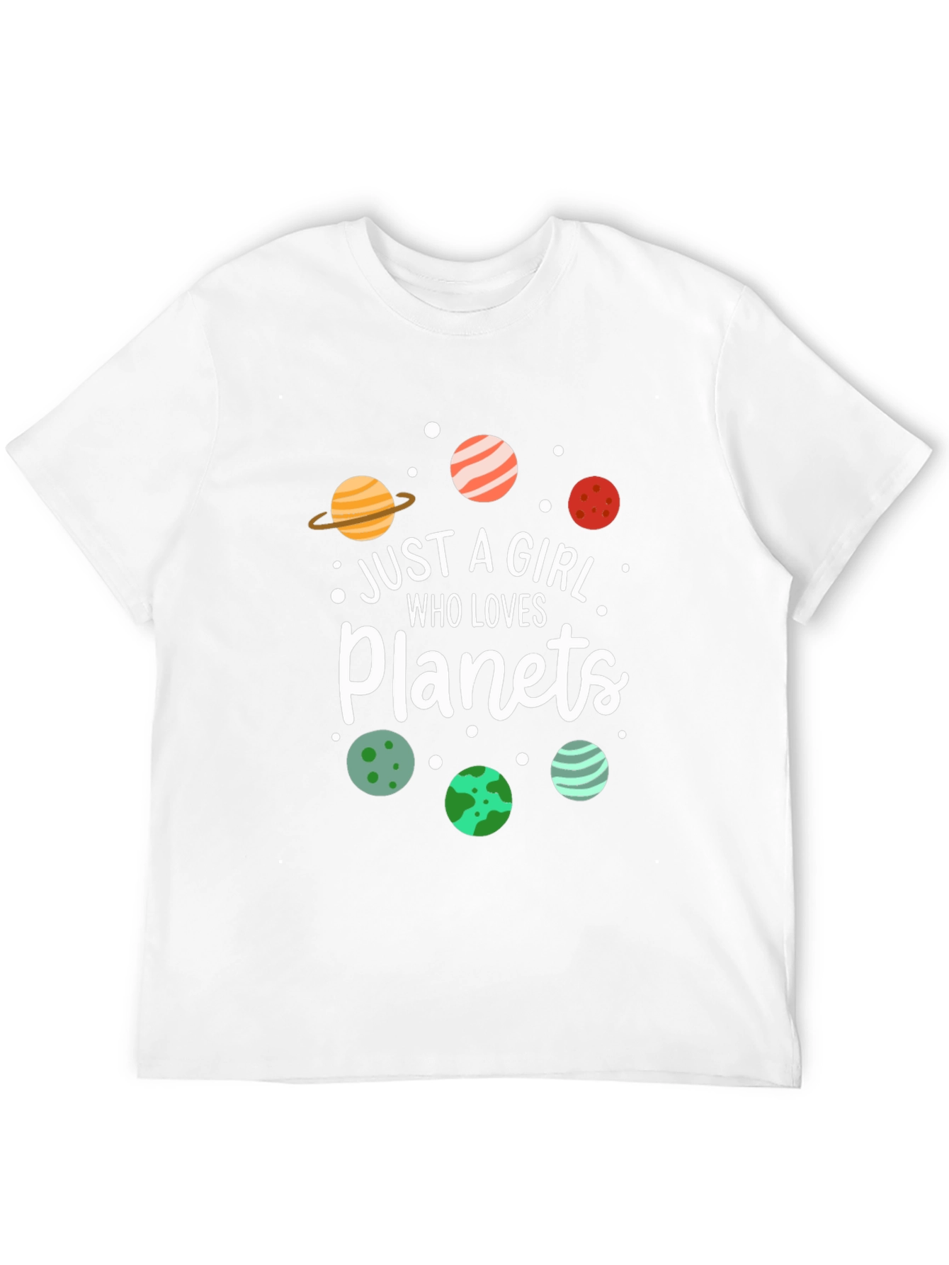 Just A Girl Who Loves Planets Graphic Tee