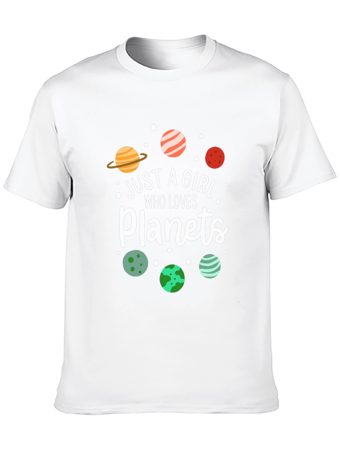 Just A Girl Who Loves Planets Graphic Tee