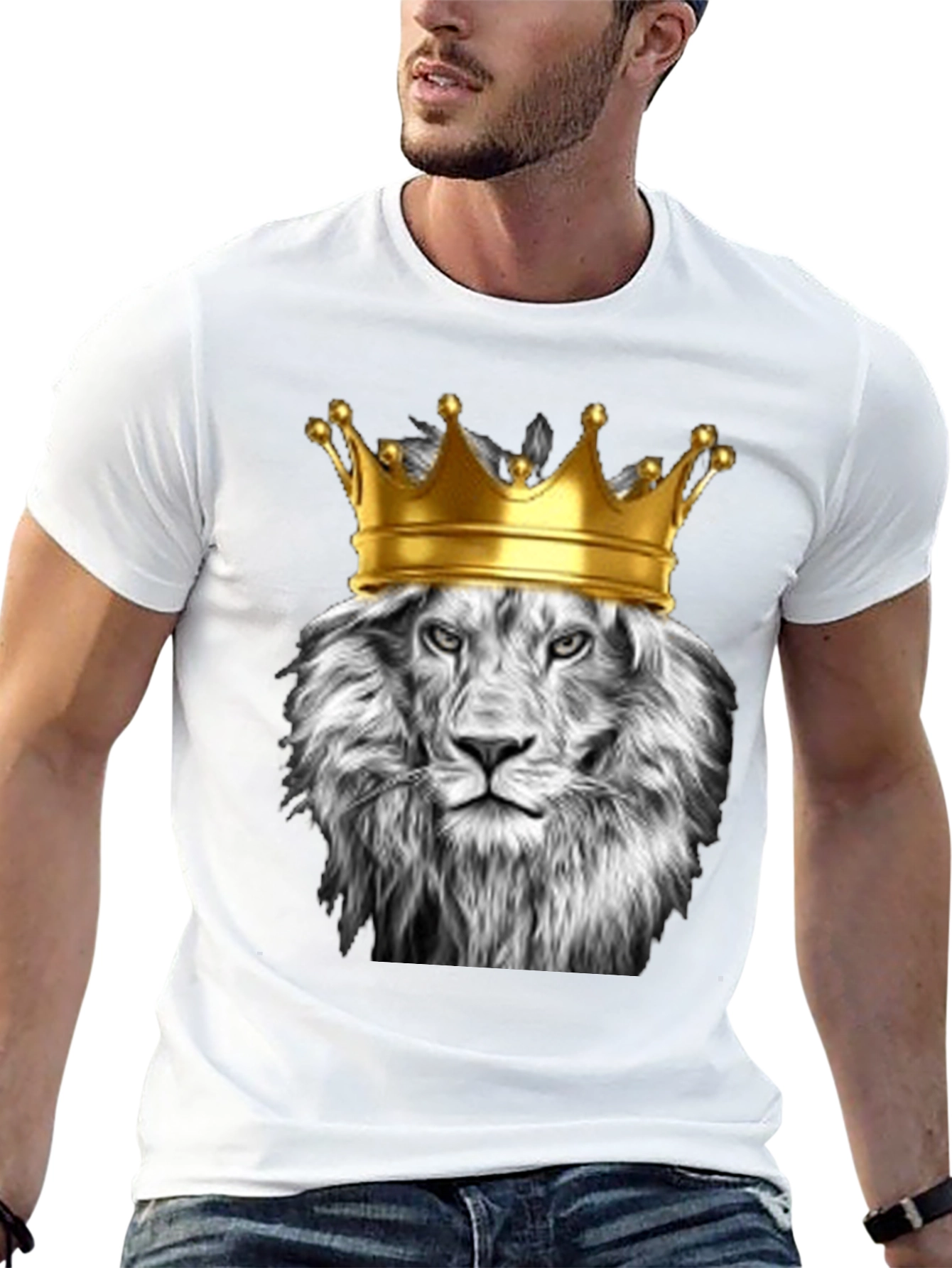 Lion King Graphic Tee - Black Cotton T-Shirt