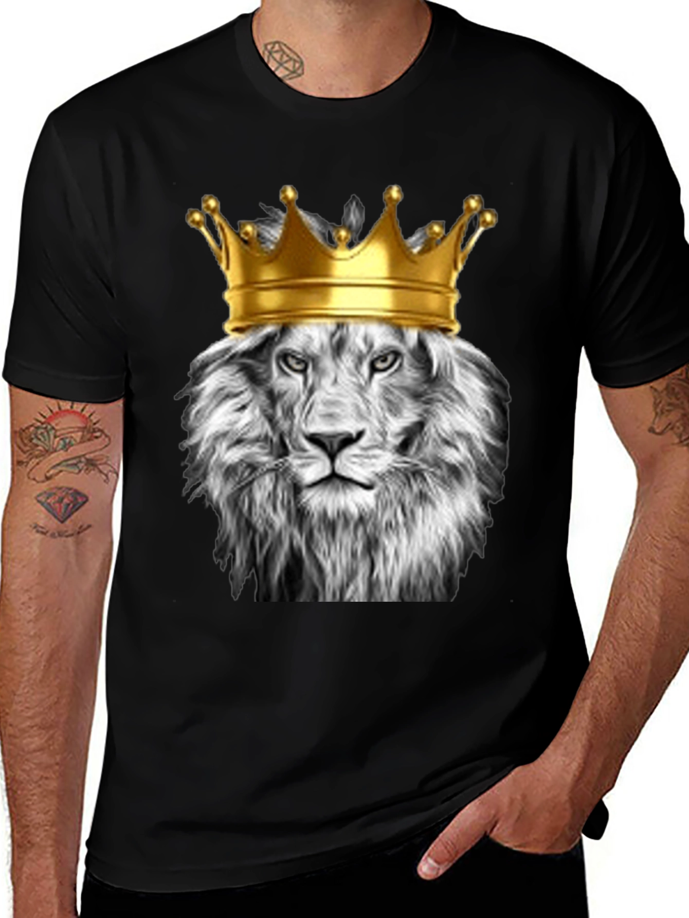 Lion King Graphic Tee - Black Cotton T-Shirt
