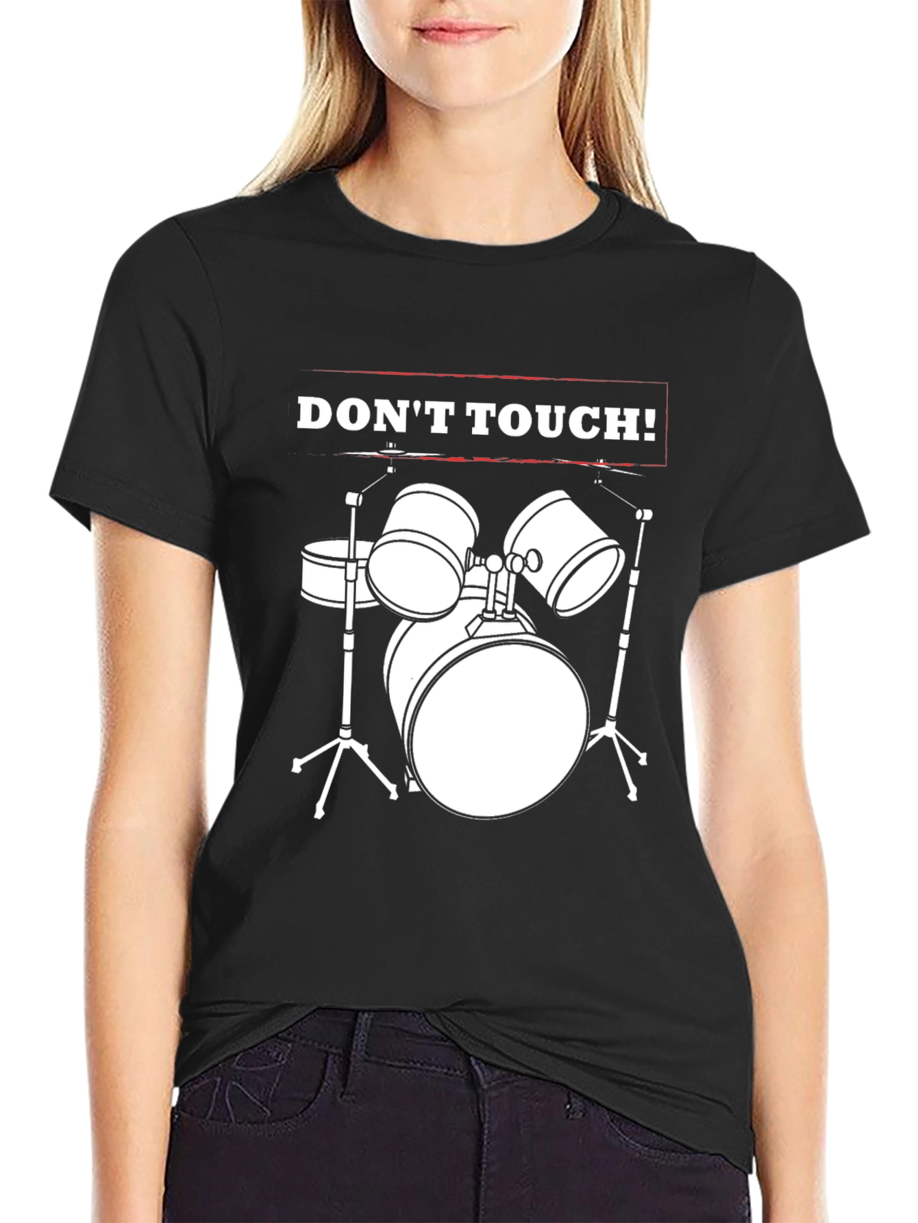 Dont Touch! Drum Set Graphic T-Shirt - Musician Tee