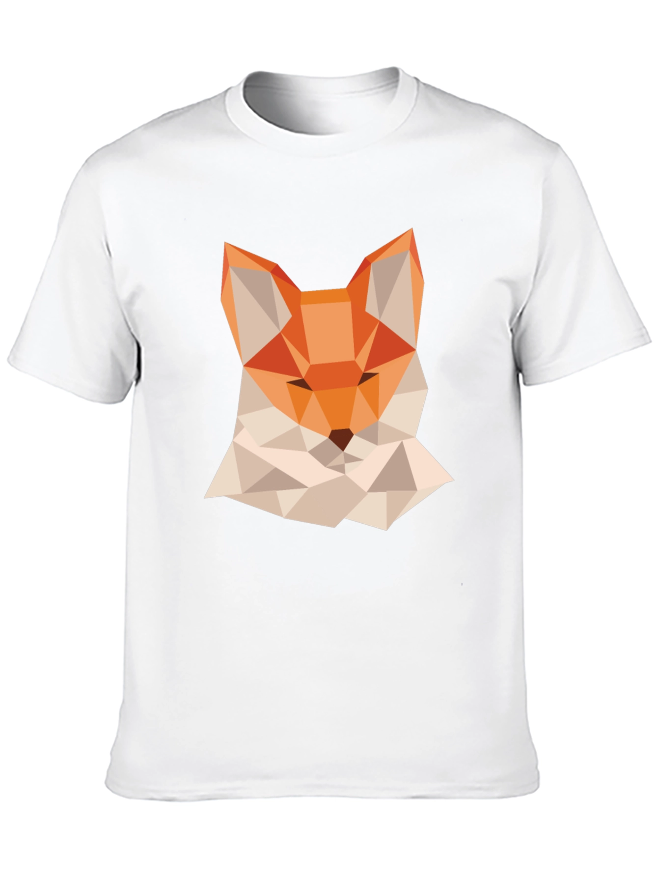 Geometric Fox Graphic Tee - Modern Black T-Shirt