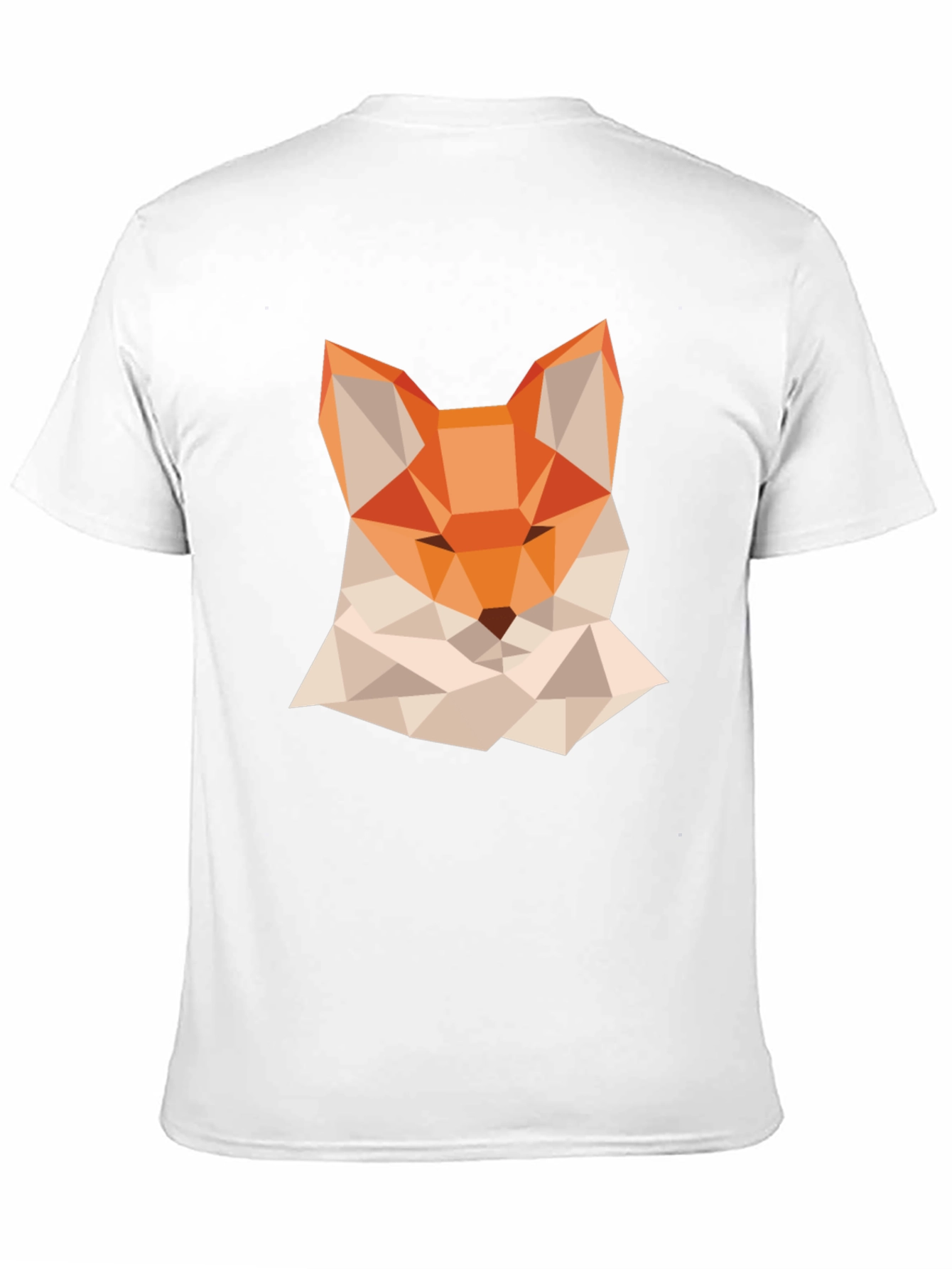 Geometric Fox Graphic Tee - Modern Black T-Shirt