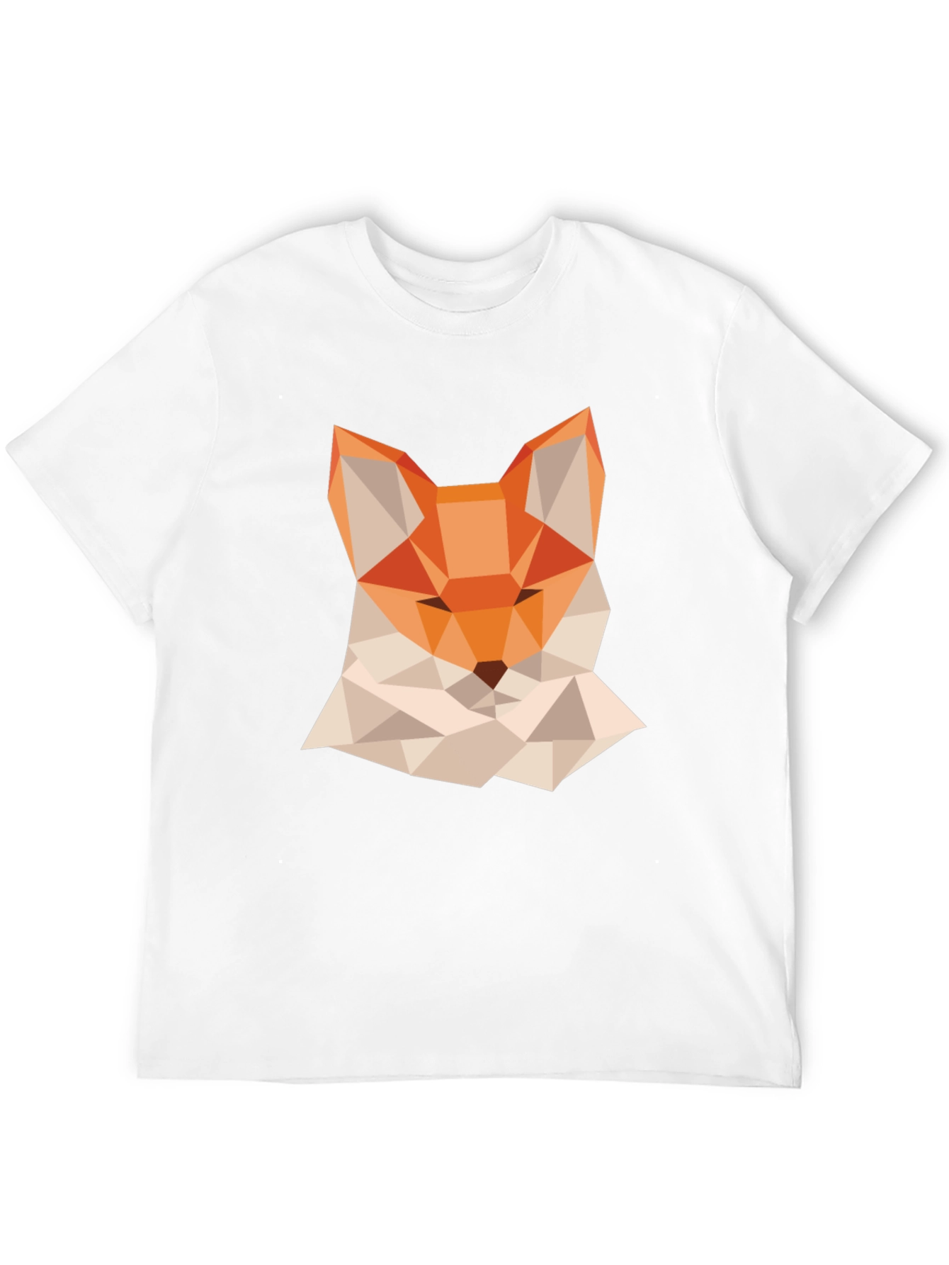 Geometric Fox Graphic Tee - Modern Black T-Shirt