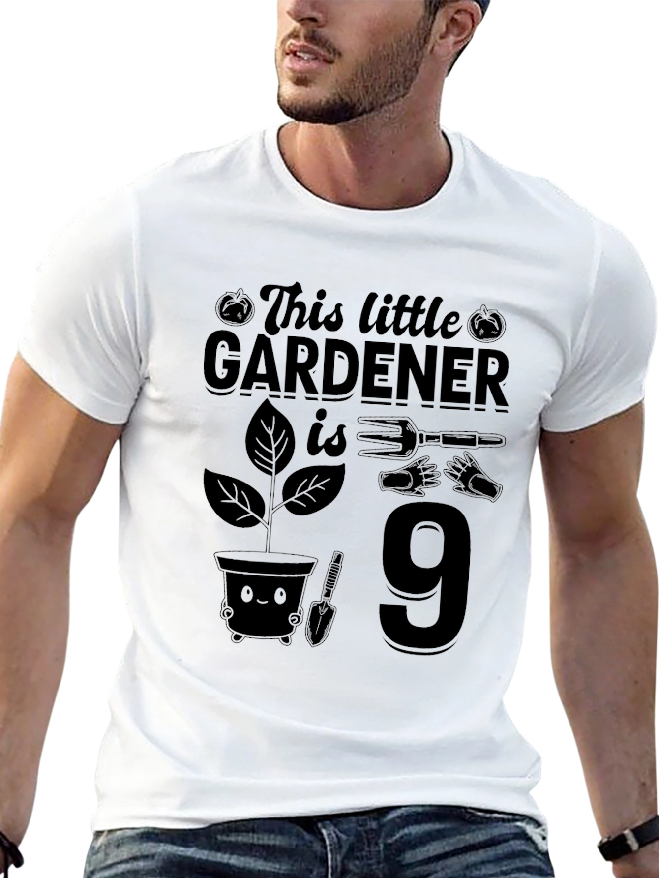 Gardener 9th Birthday T-Shirt - Black