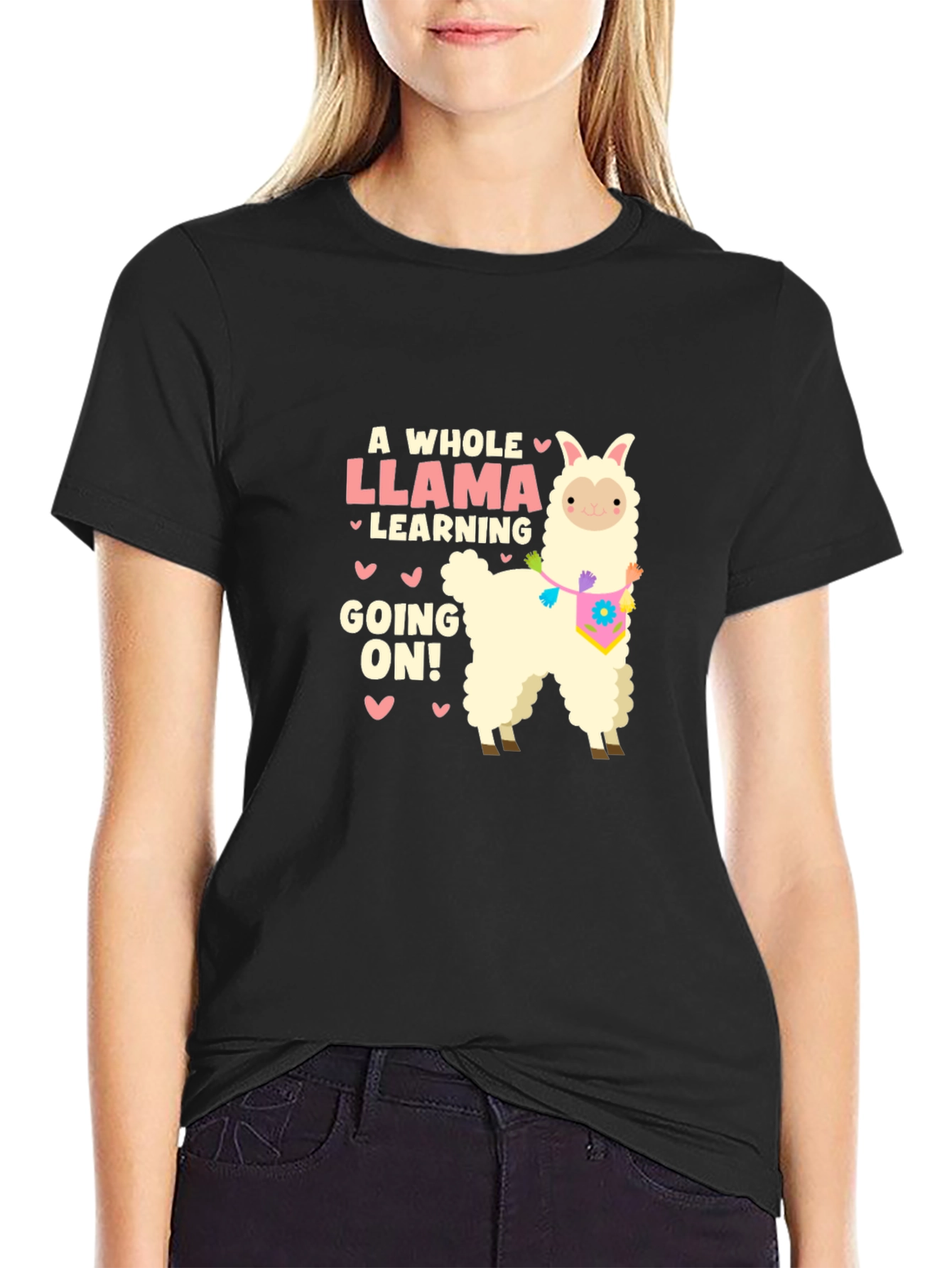 Llama Learning Graphic Tee