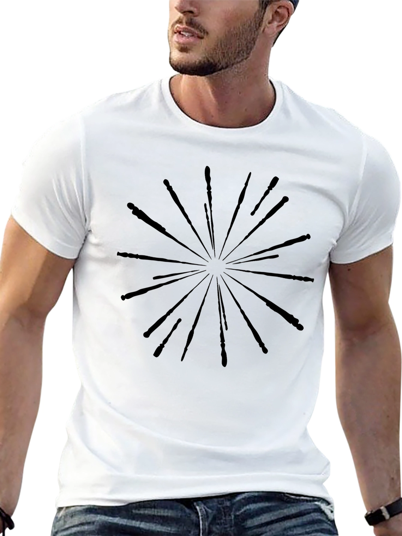 Starburst Graphic Print Tee - Modern Casual