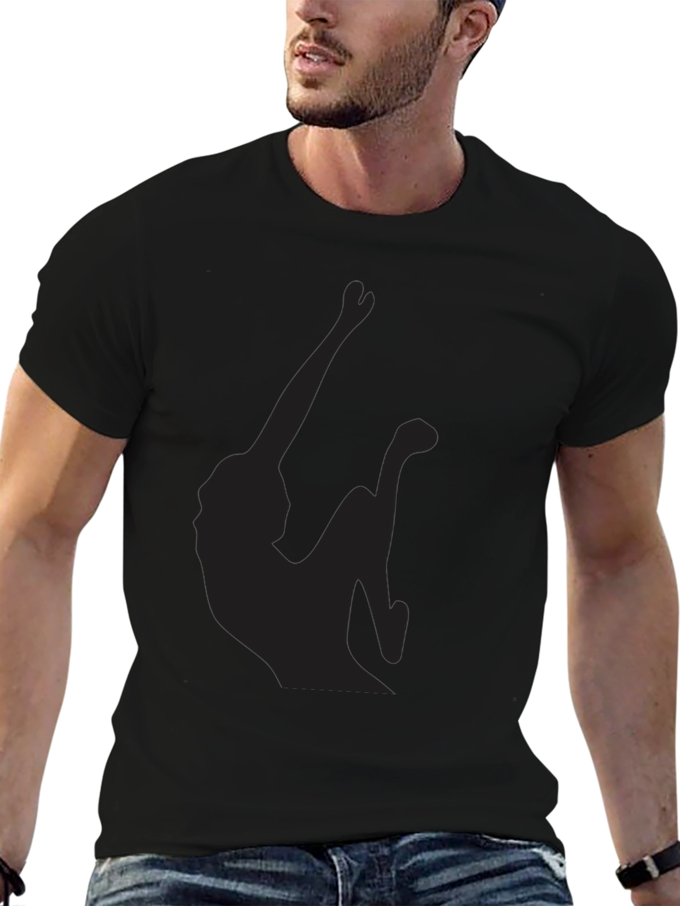 Silhouette Graphic Tee - Black Unisex T-Shirt