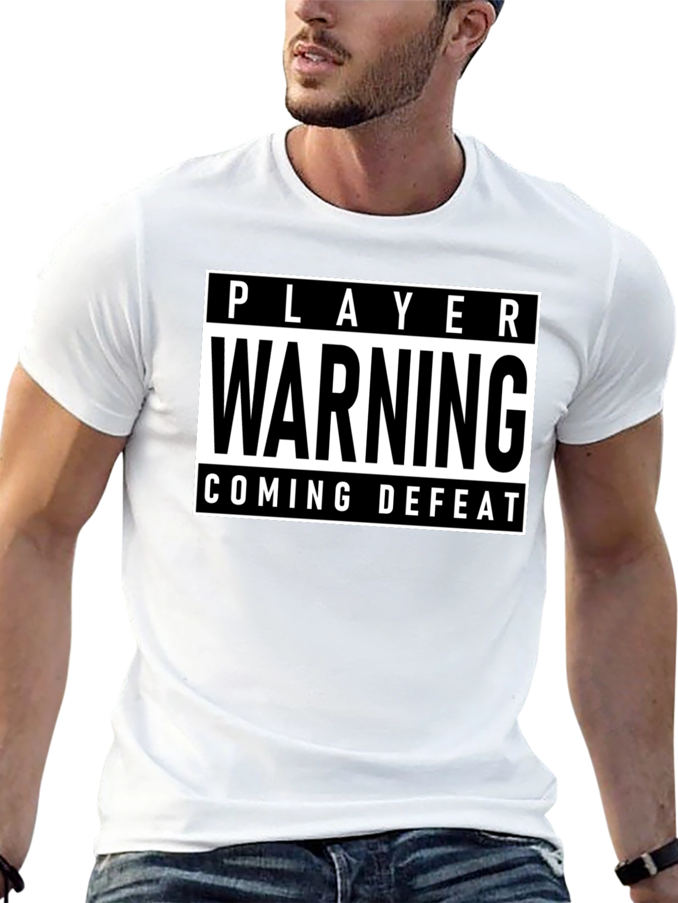 Player Warning T-Shirt - Coming Defeat Gamer Tee