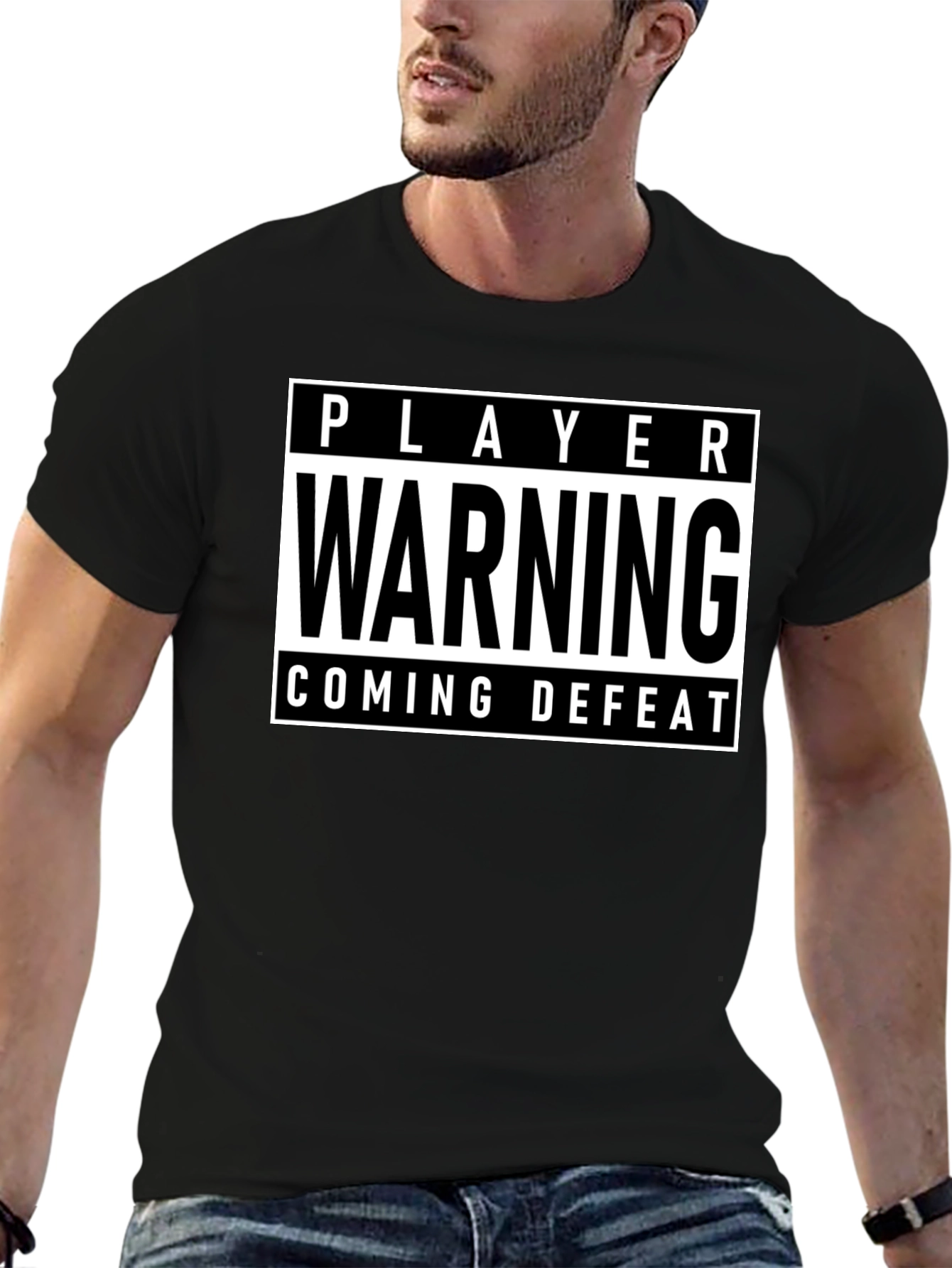 Player Warning T-Shirt - Coming Defeat Gamer Tee