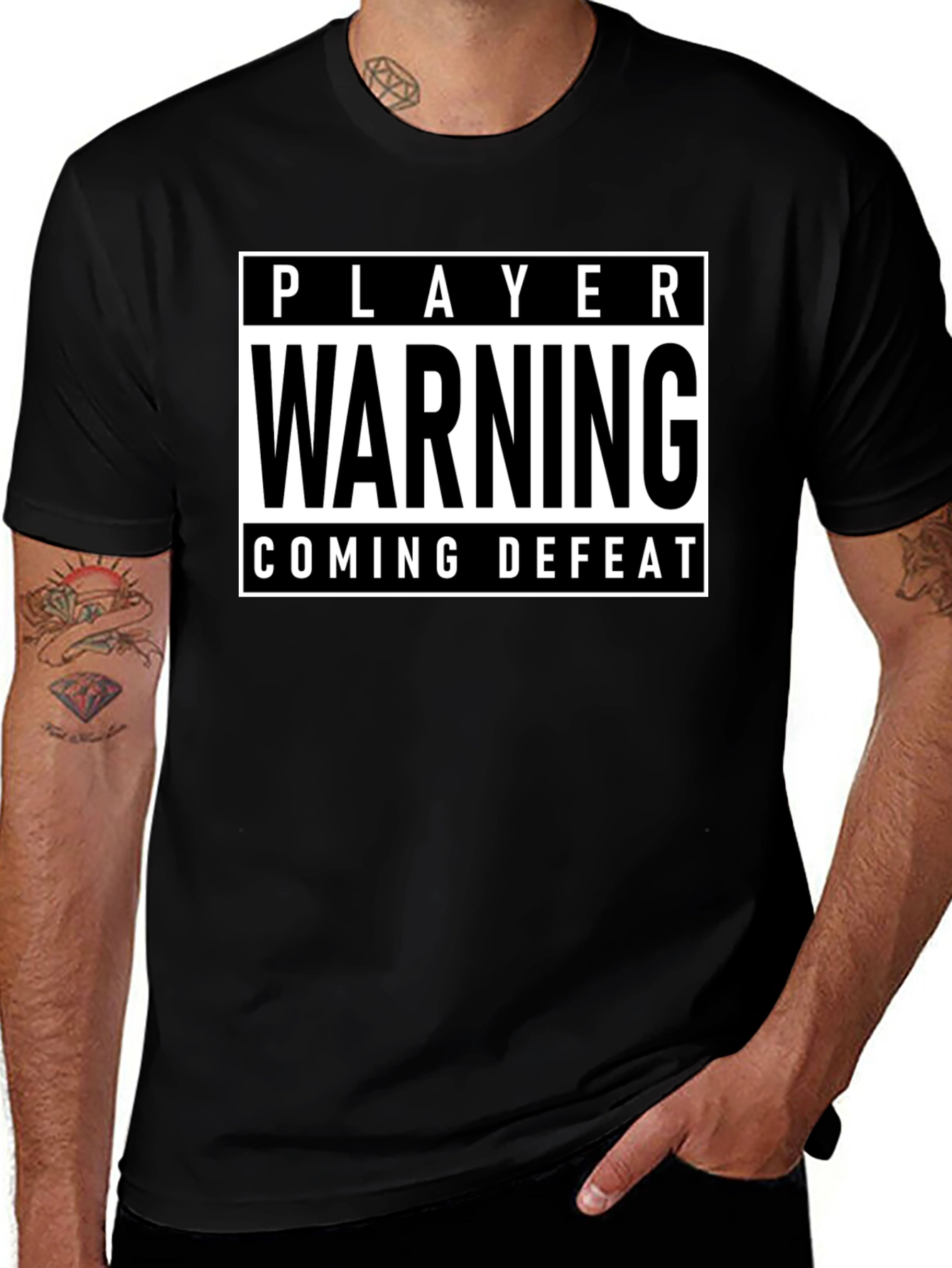 Player Warning T-Shirt - Coming Defeat Gamer Tee