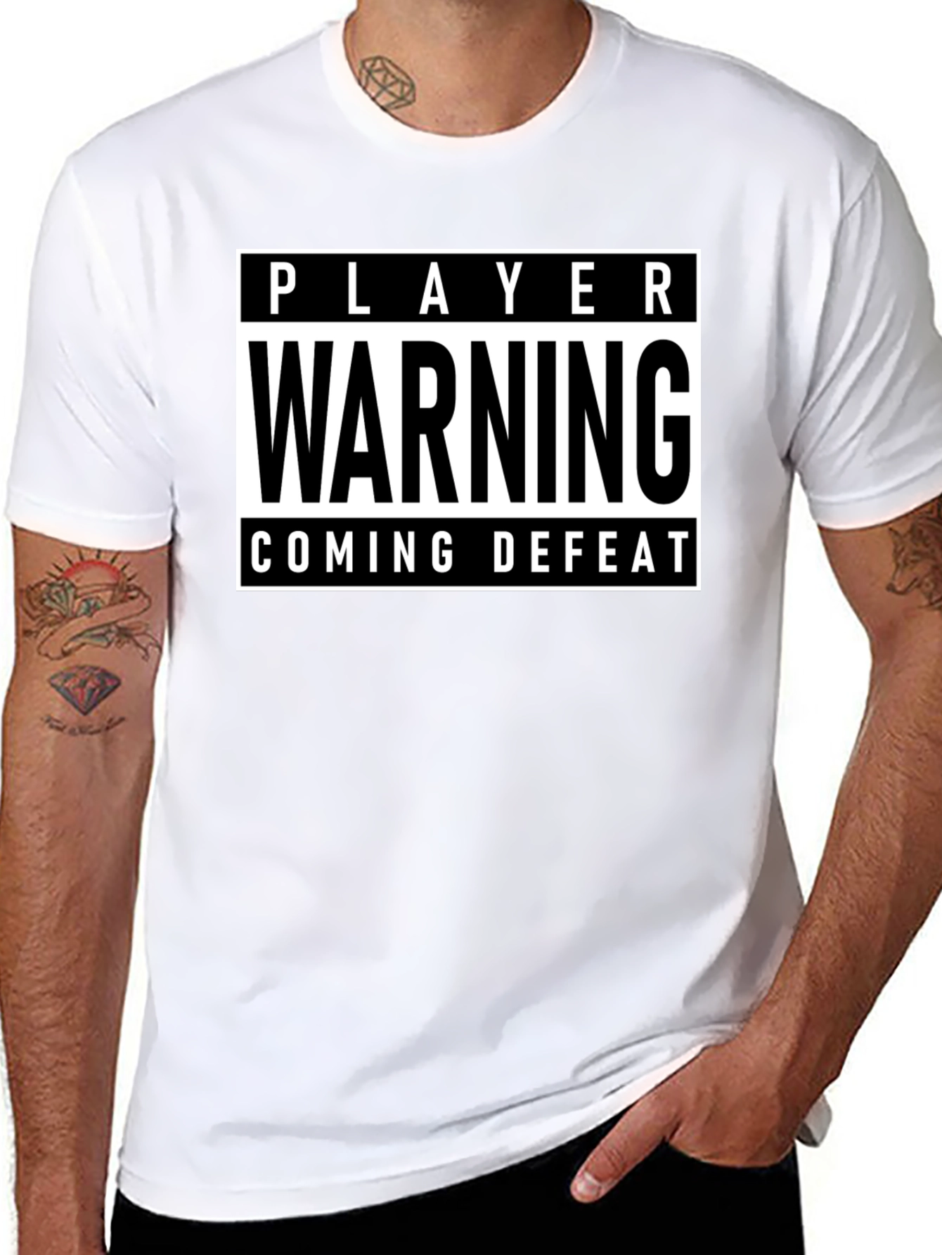 Player Warning T-Shirt - Coming Defeat Gamer Tee