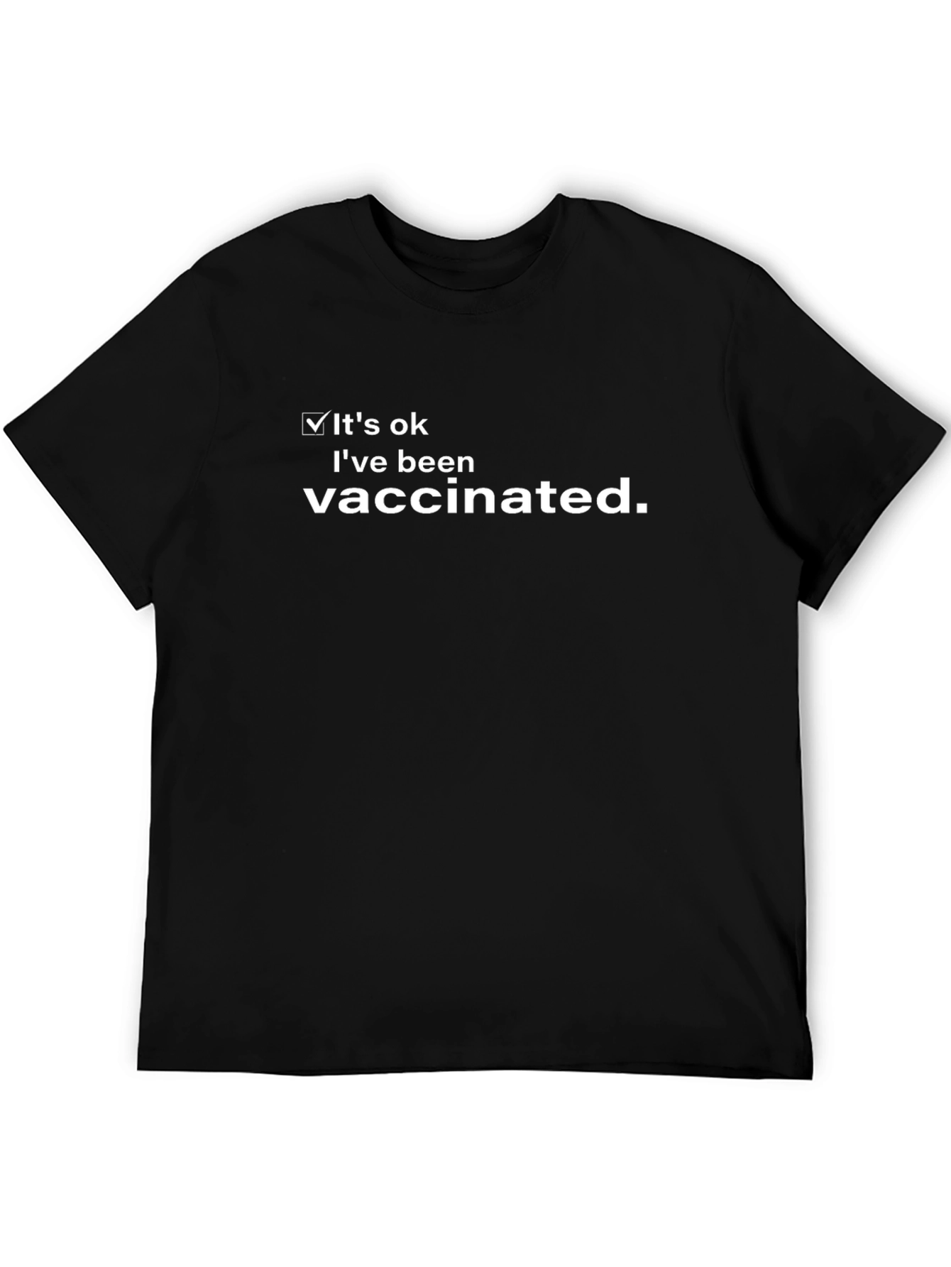 Vaccinated Graphic T-Shirt - Black