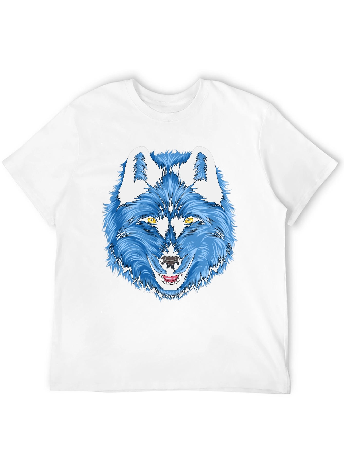 Blue Wolf Graphic Tee - Mens Black T-Shirt