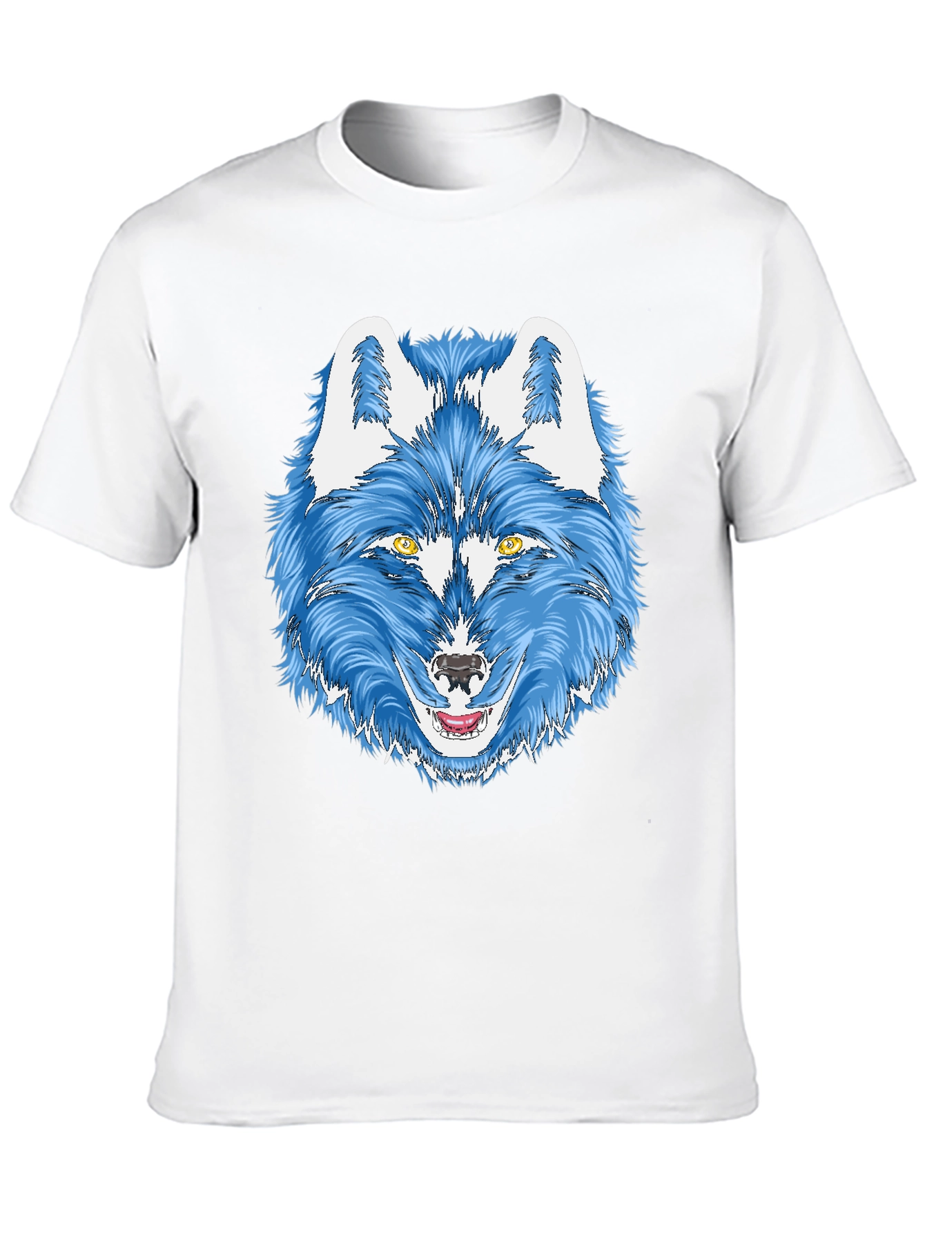 Blue Wolf Graphic Tee - Mens Black T-Shirt