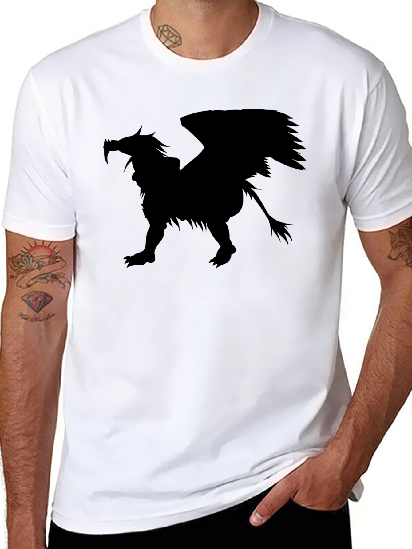 Griffin Silhouette T-Shirt - Black Graphic Tee
