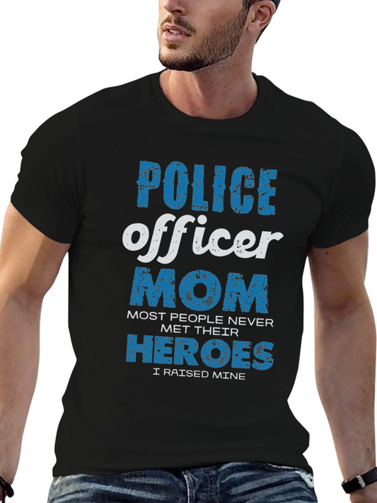 Police Officer Mom T-Shirt - Proud Mothers Gift