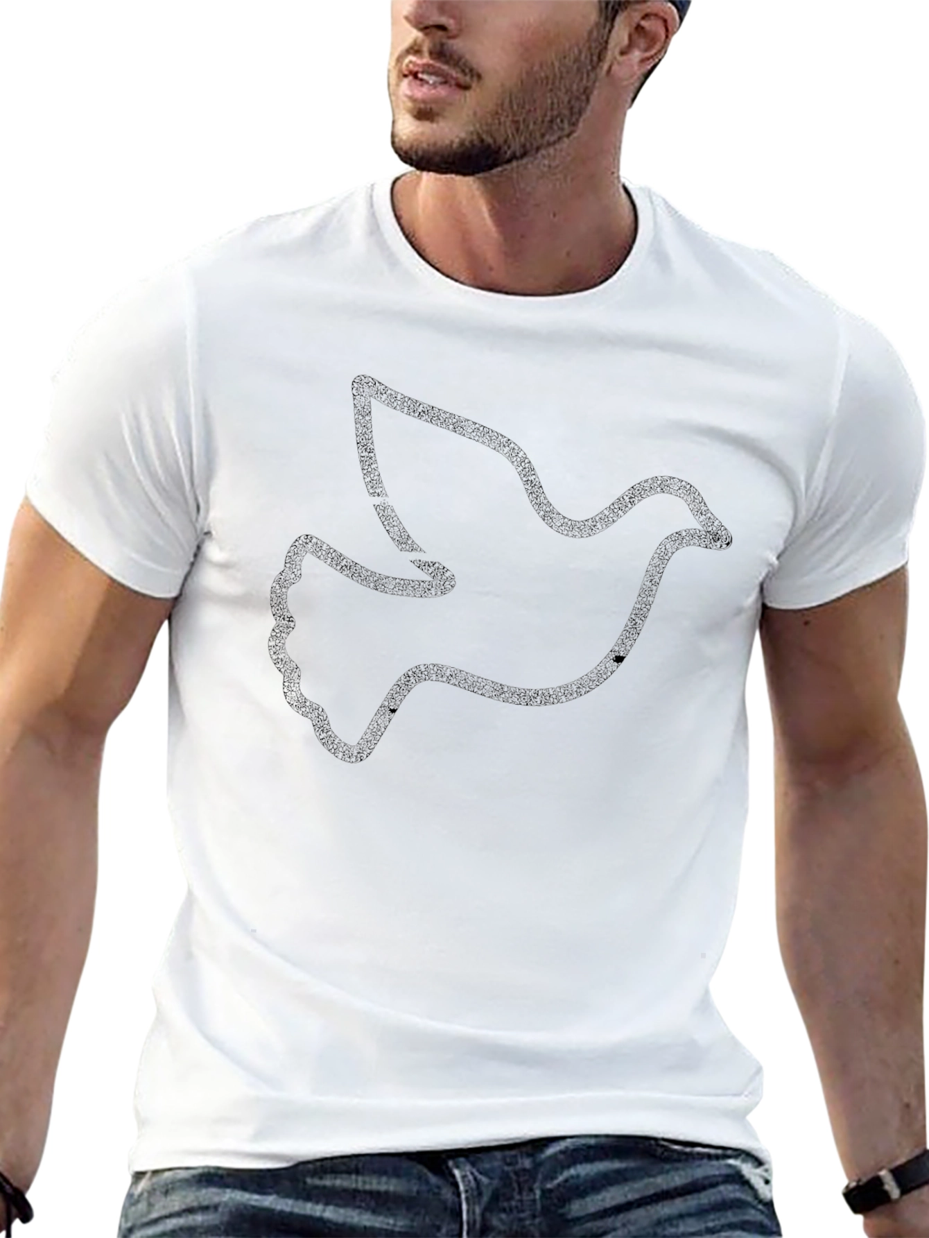 Black Dove Graphic Mens T-Shirt