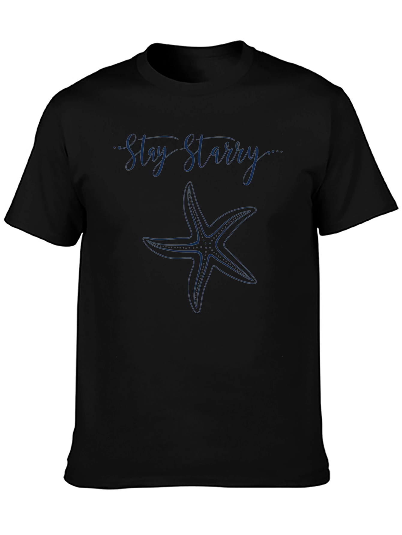 Stay Starry Graphic Tee - Navy Starfish Design