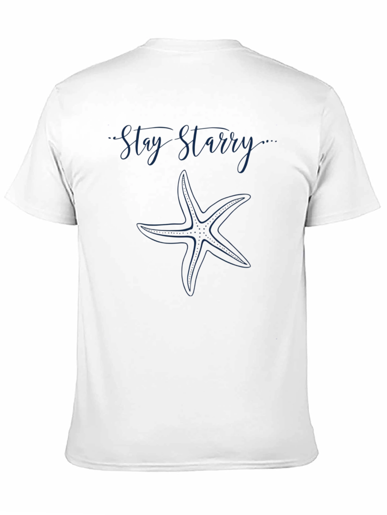 Stay Starry Graphic Tee - Navy Starfish Design