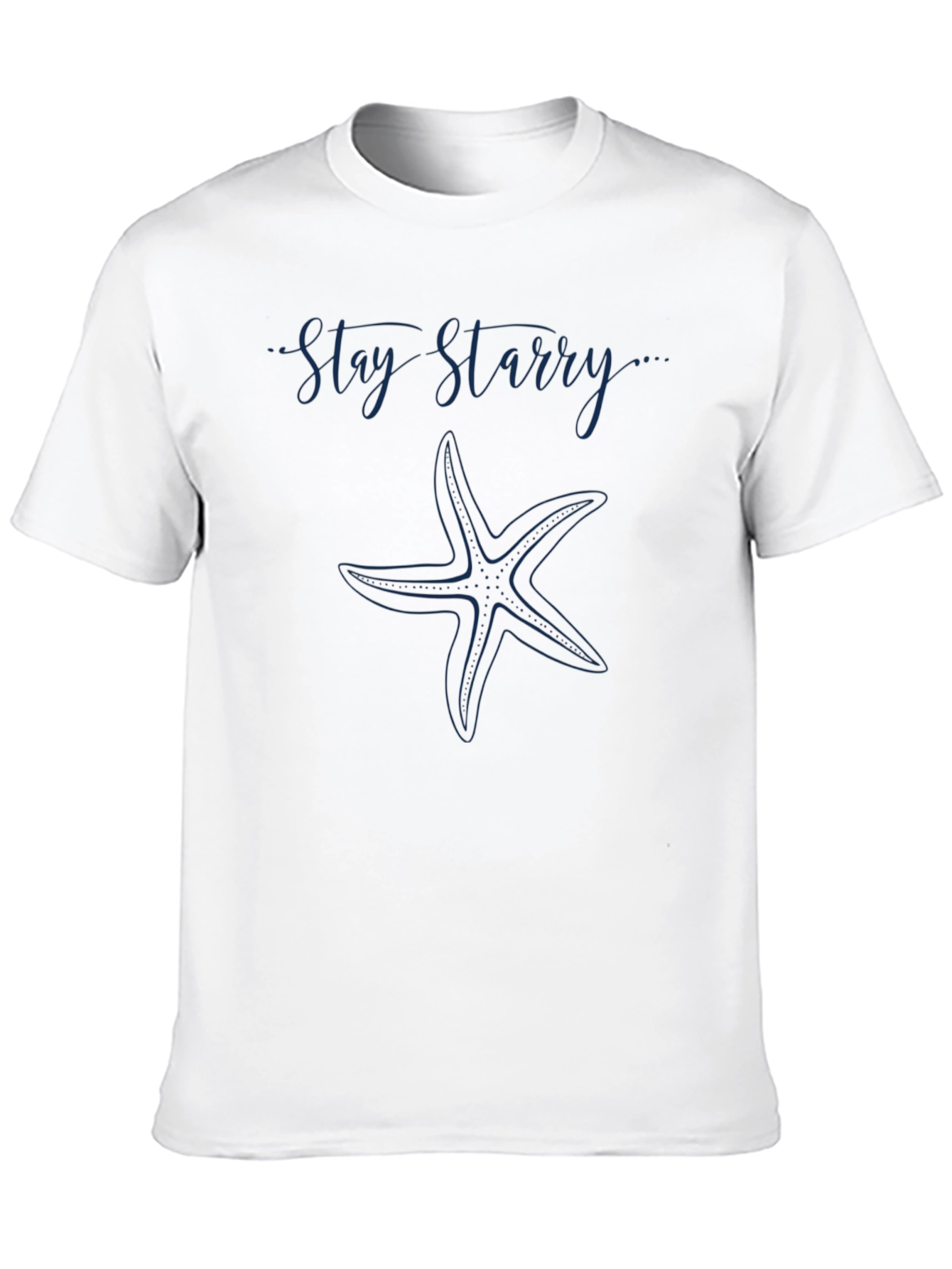 Stay Starry Graphic Tee - Navy Starfish Design
