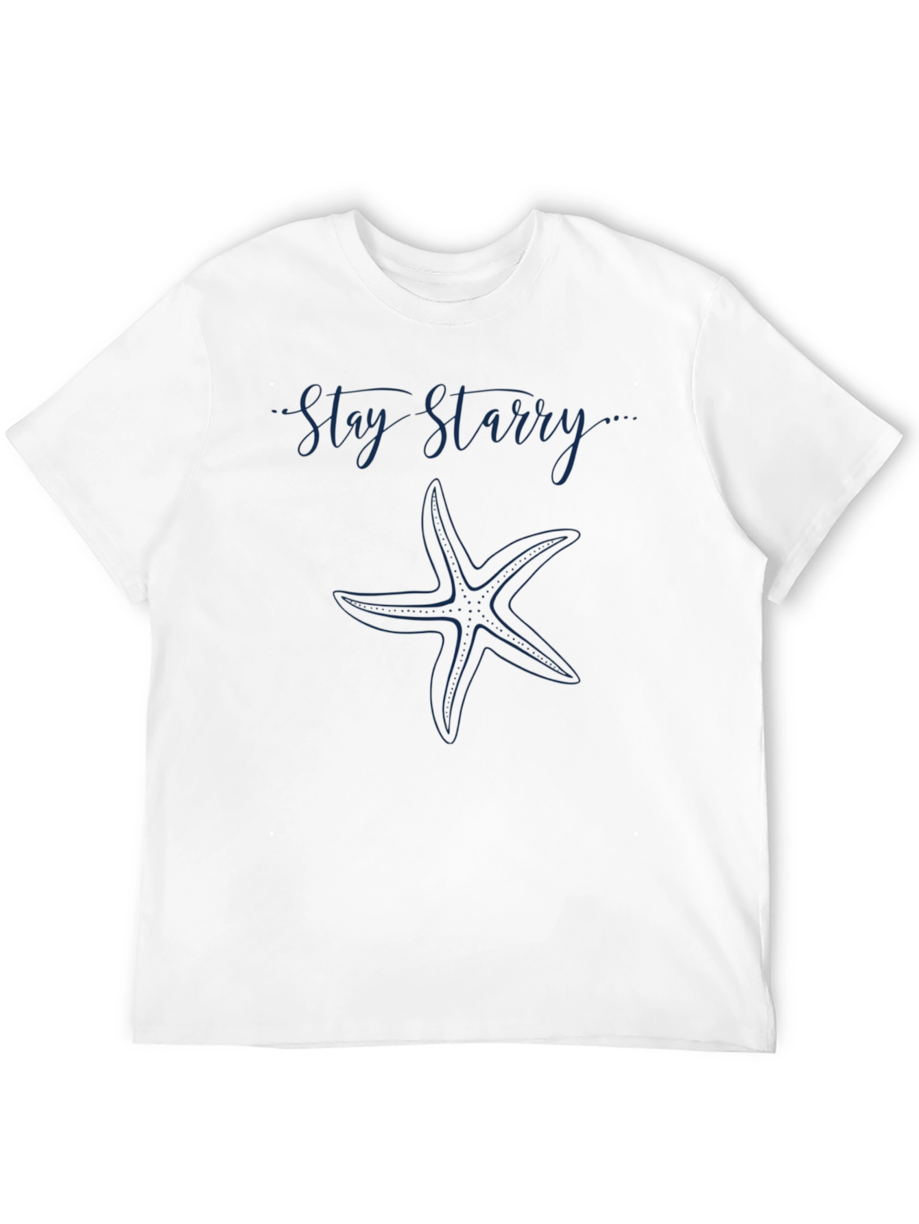Stay Starry Graphic Tee - Navy Starfish Design