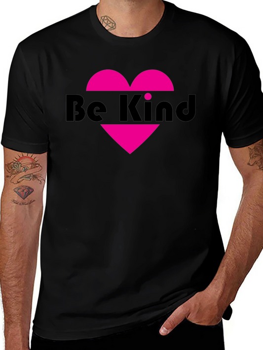 Be Kind Heart Graphic Tee - Black