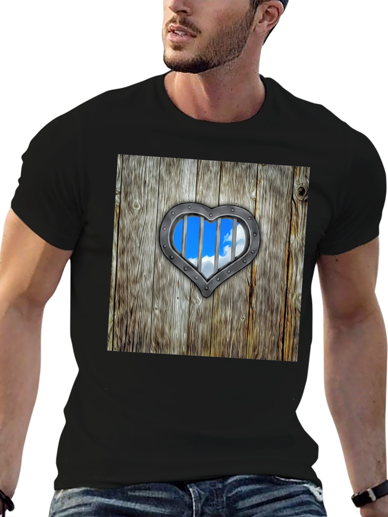 Heart-Shaped Window Graphic Tee