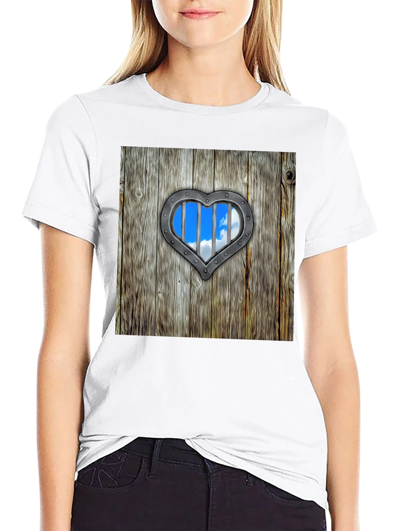 Heart-Shaped Window Graphic Tee