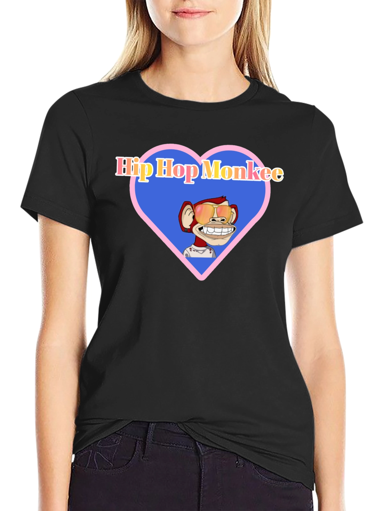 Hip Hop Monkey Graphic T-Shirt